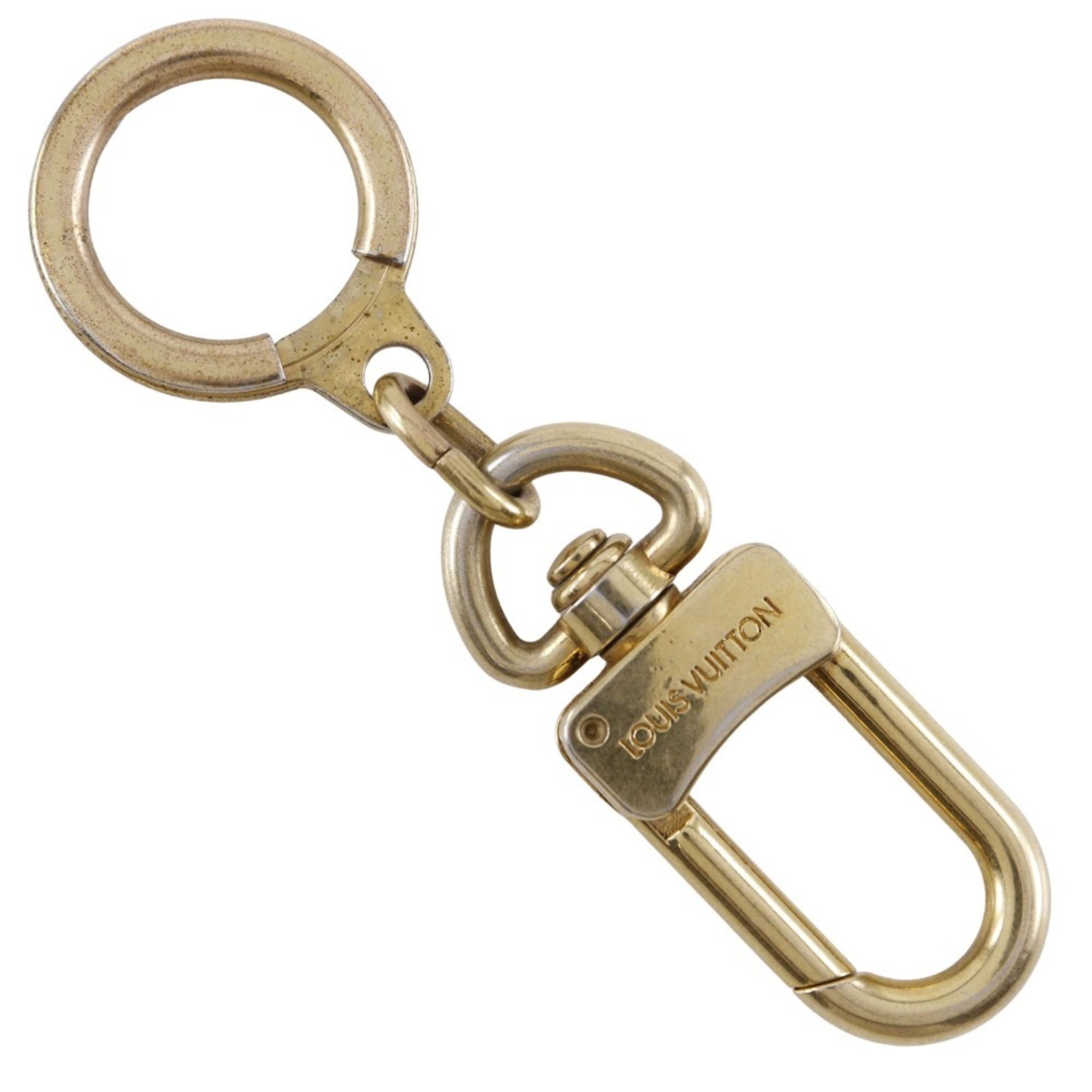 Louis Vuitton Anokle Keychain Key Ring M62698 Gold Plated Unisex