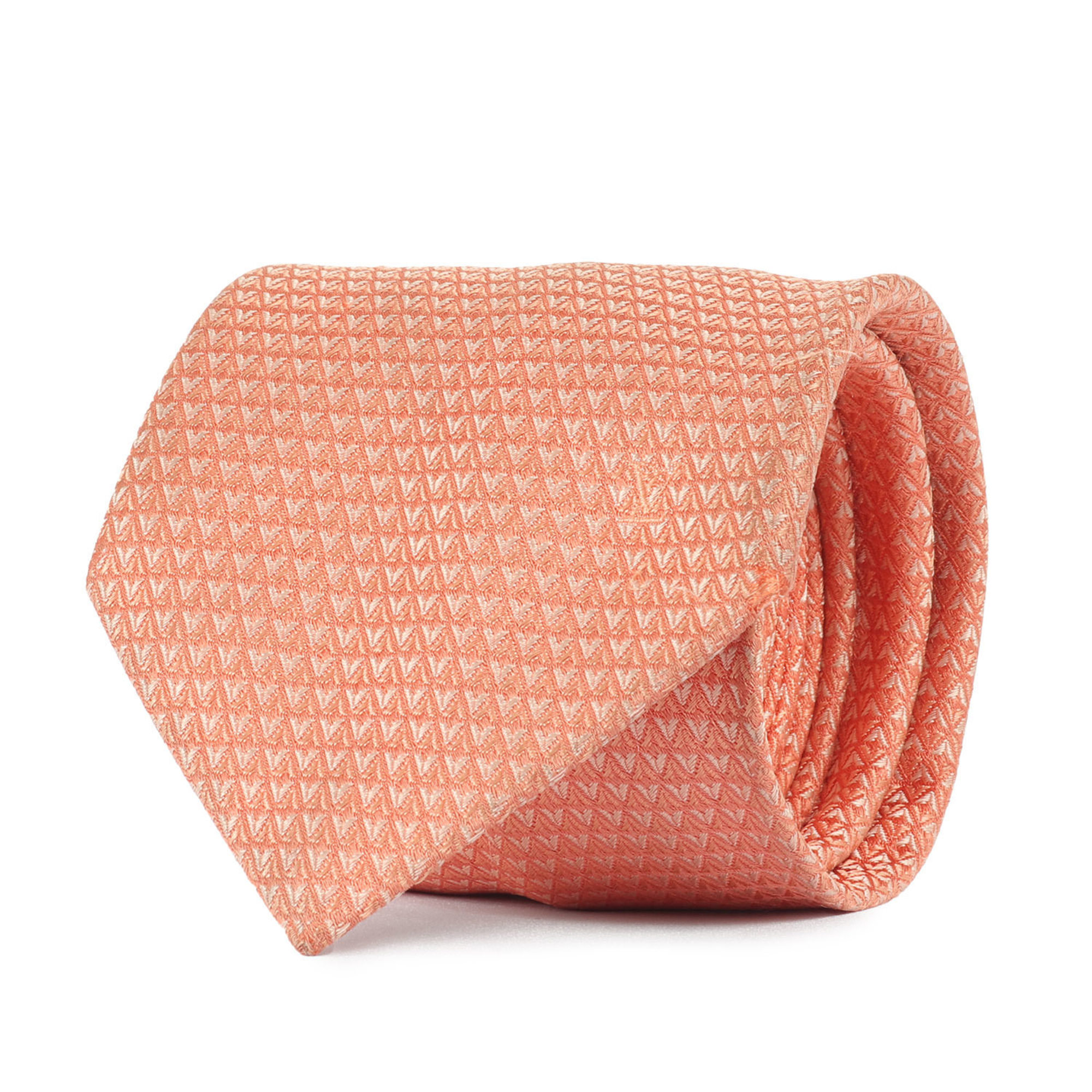 LOUIS VUITTON Louis Vuitton Tie Cravate Diamond Silk (M75997) Orange