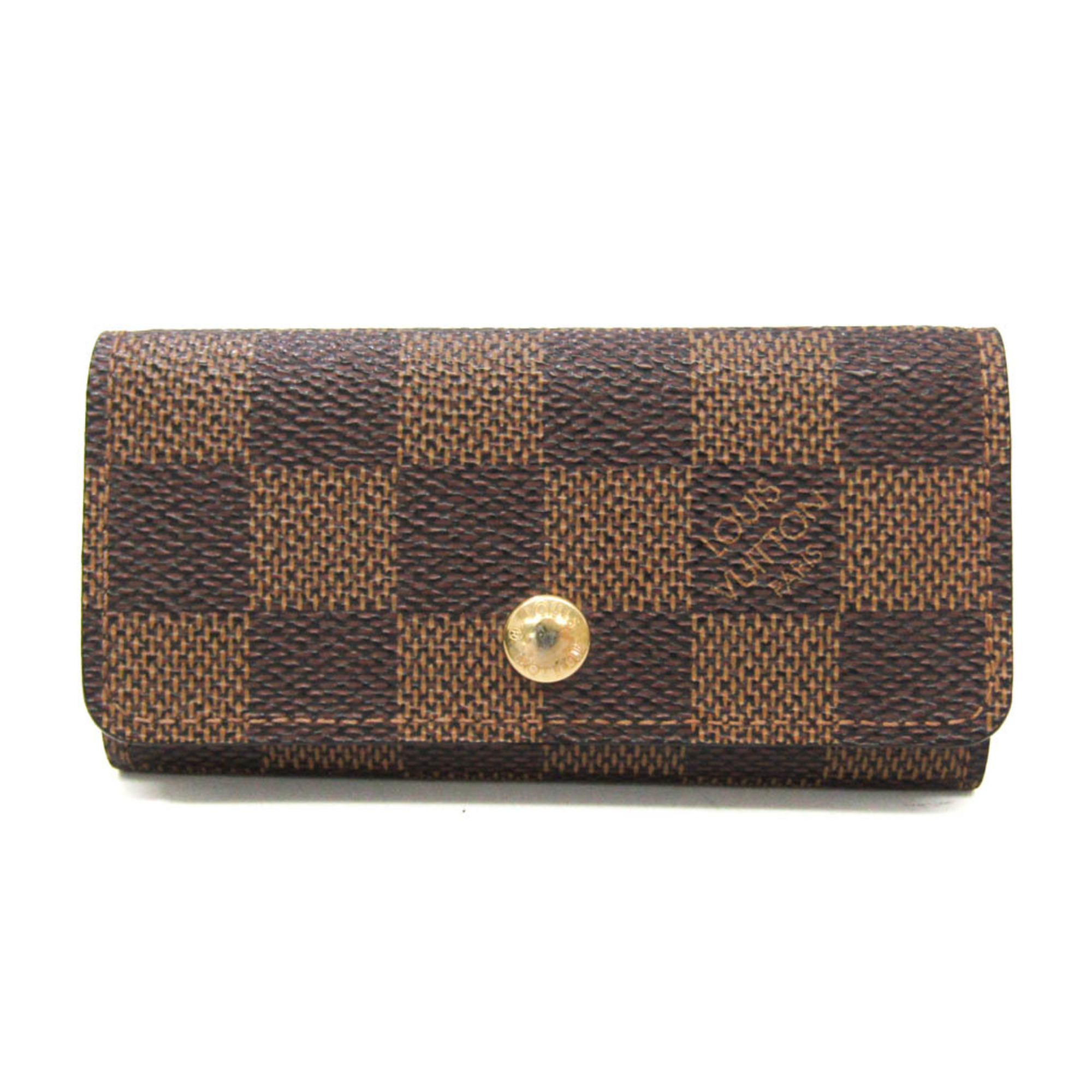 Louis Vuitton Damier Multicles 4 N62631 Men,Women Damier Canvas Key Case Ebene