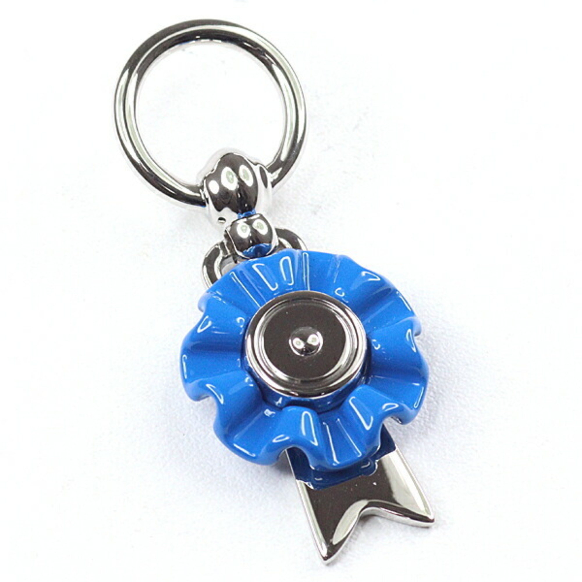 Hermes HERMES Twilly Ring Flotte Scarf Charm Paradier Blue Vif