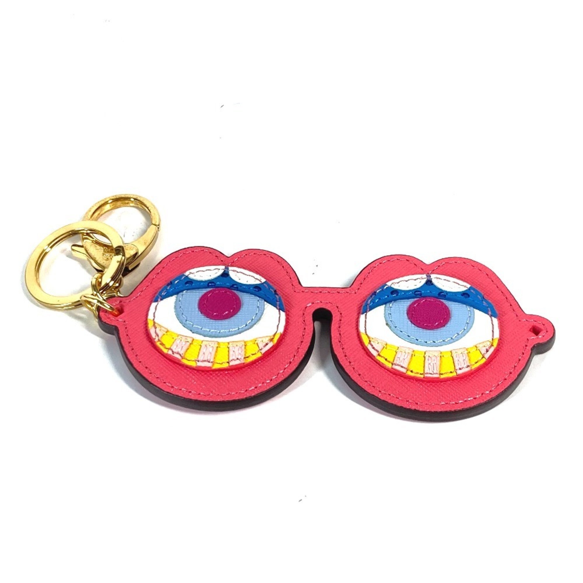 MCM CRAIG & KARL collaboration Craig Karl glasses design bag charm keychain leather men’s women’s pink