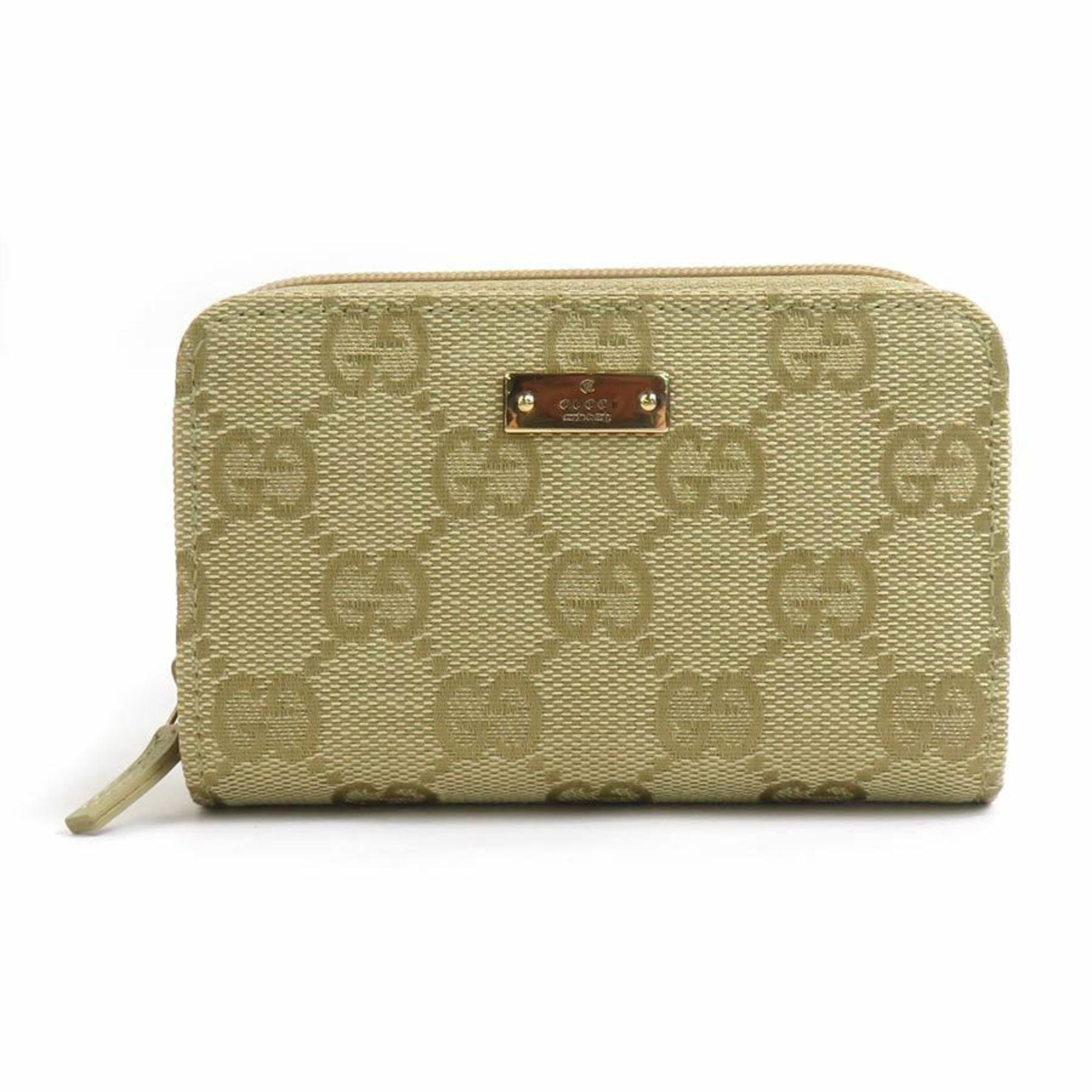 Gucci GG Canvas Key Case, Business Card Light Khaki, Men’s/Women’s, 90629 e61077a