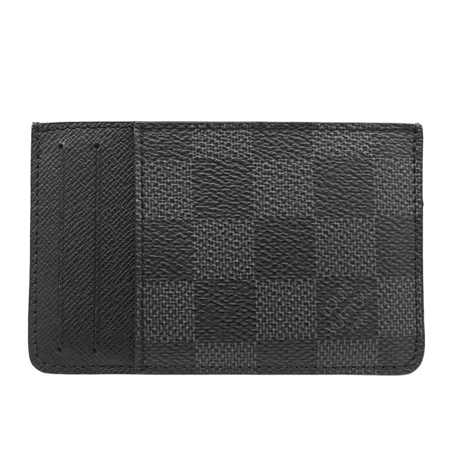 Louis Vuitton Men’s Damier Graphite Canvas Neo Porte Carte Pass Case (N62666) in Black.