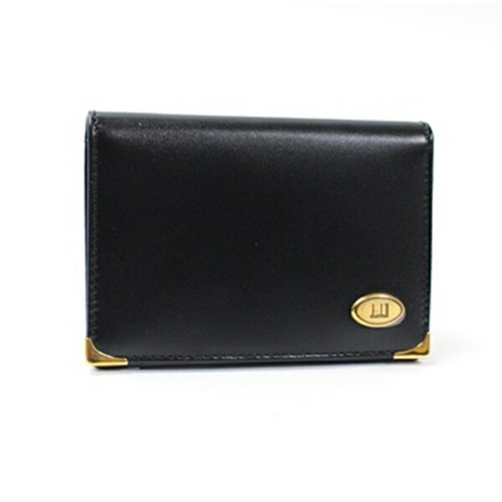 Dunhill Men’s Black Leather Bifold Business Card Case, Unused