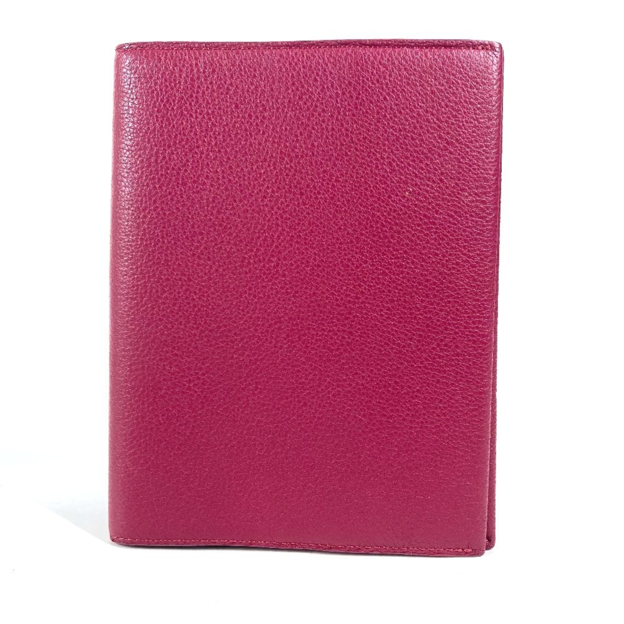 LOUIS VUITTON Louis Vuitton Logo Book Cover Stationery Case Notebook Leather Women’s Purple