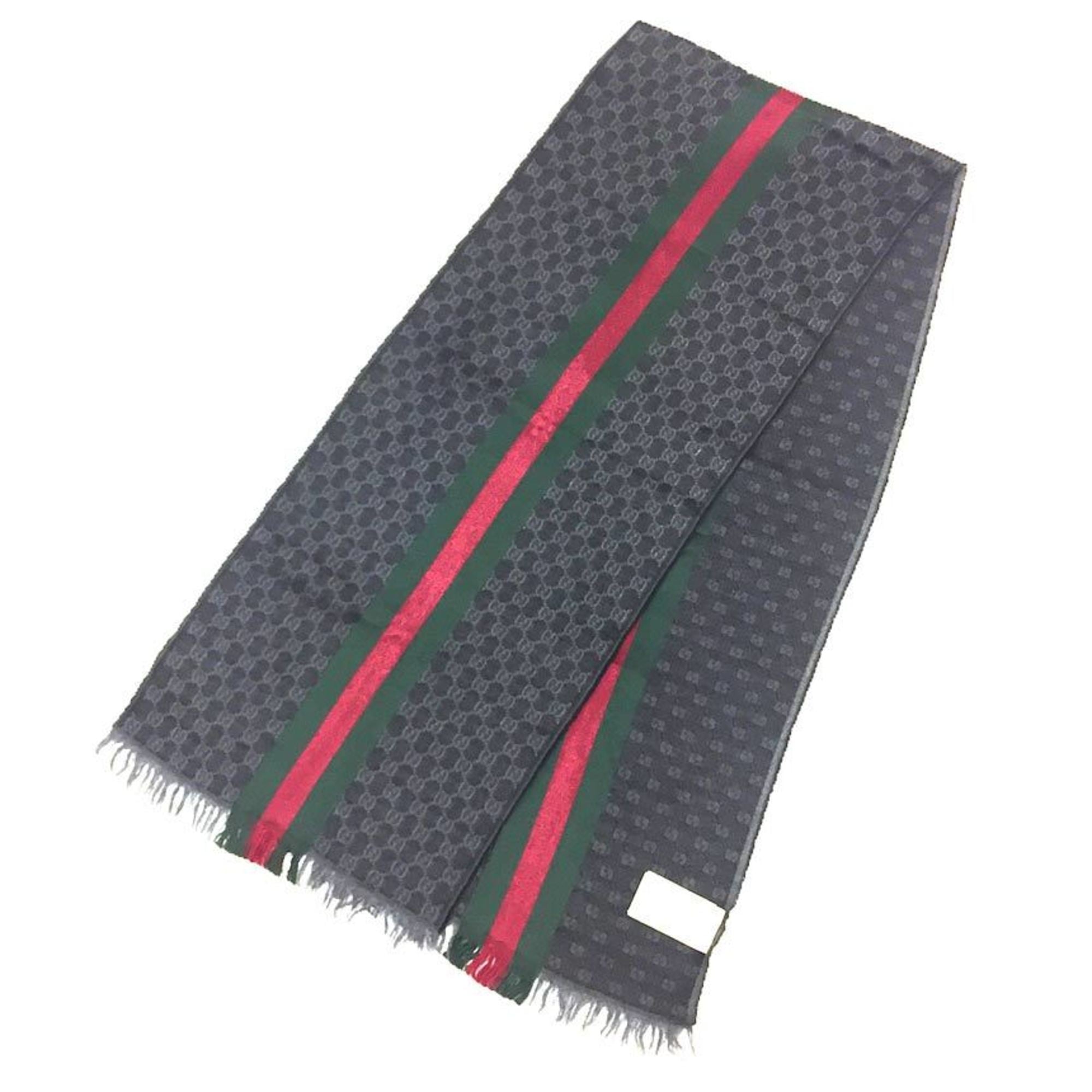 GUCCI GG Scarf 147351 4G704 Gray Unisex