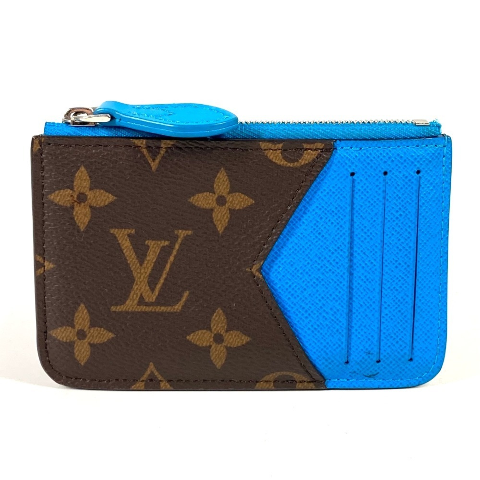 LOUIS VUITTON M12382 Monogram Porte Carte Romy Wallet, Coin Purse, Business Card Case, Wallet/Coin Canvas, Men’s/Women’s, Blue