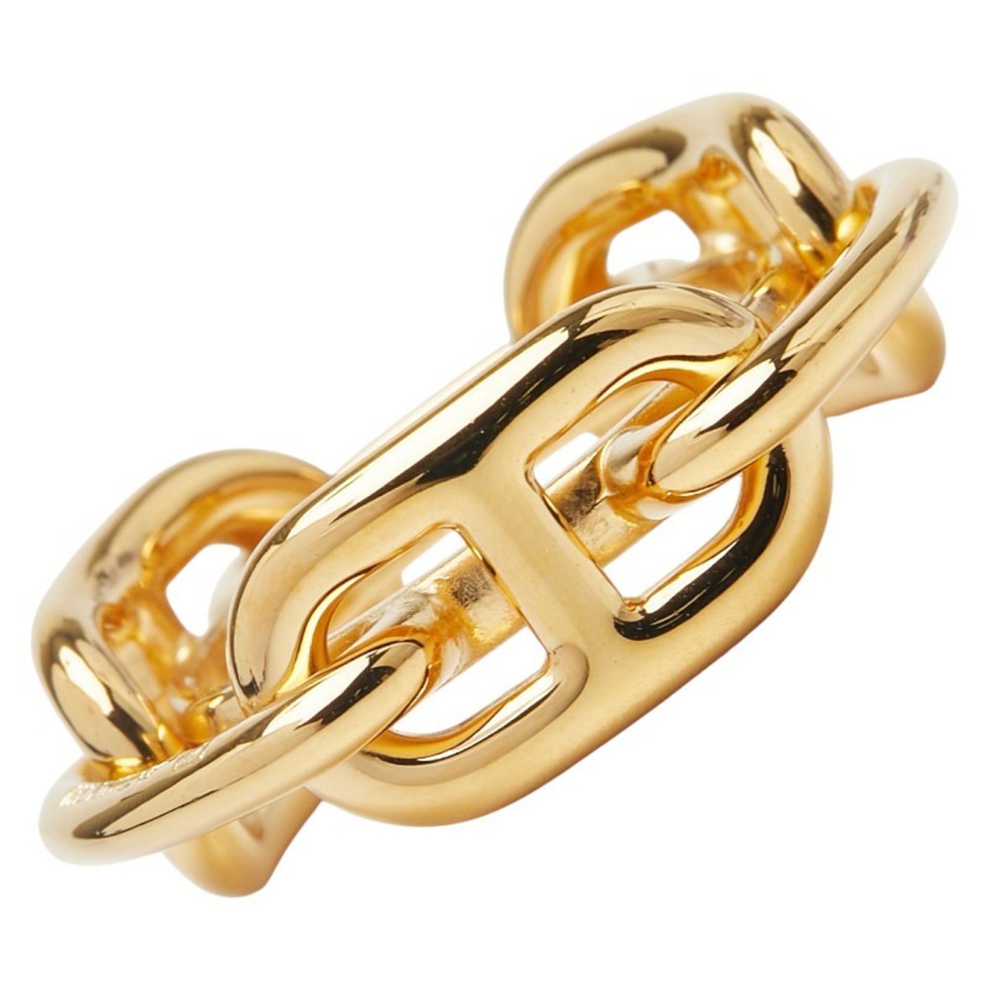 Hermes Chaine d’Ancre scarf and ring, gold plated, for women.