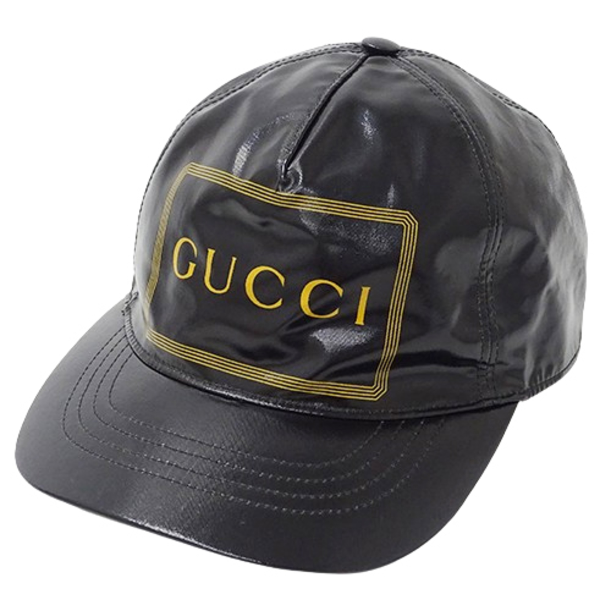 Gucci Women’s Cap, Coated Canvas, Black, Size S, Black Logo