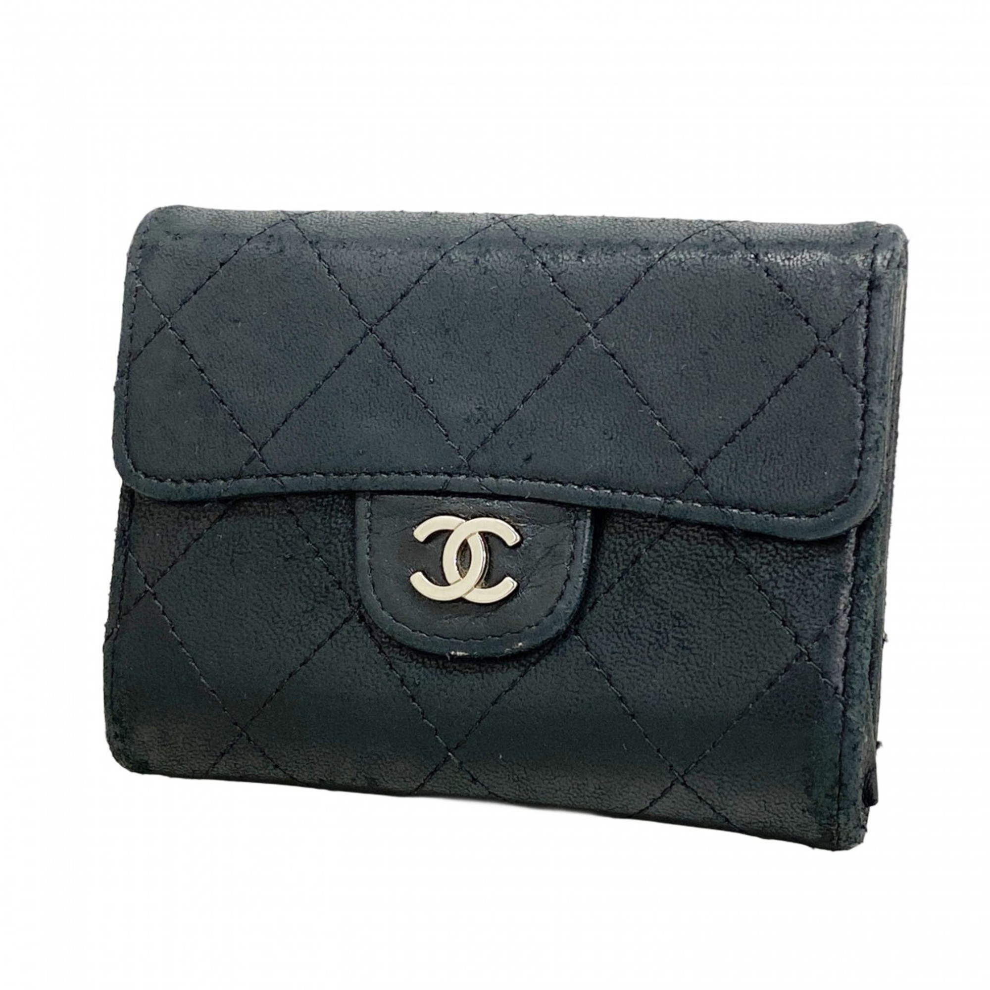 Chanel Matelasse Business Card Case in Lambskin, Black, for Men and Women