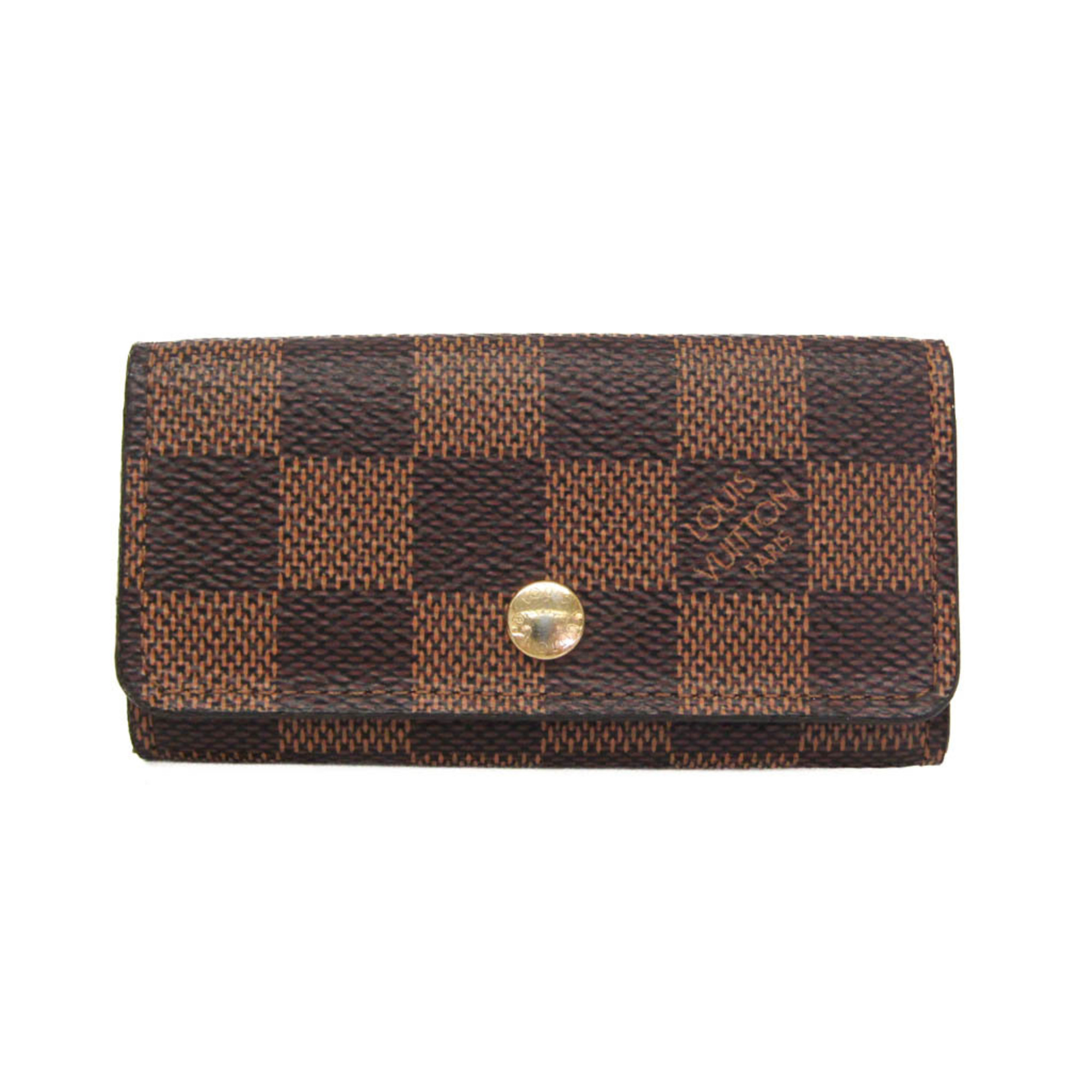 Louis Vuitton Damier 4 Key Holder N62631 Men,Women Damier Canvas Key Case Brown