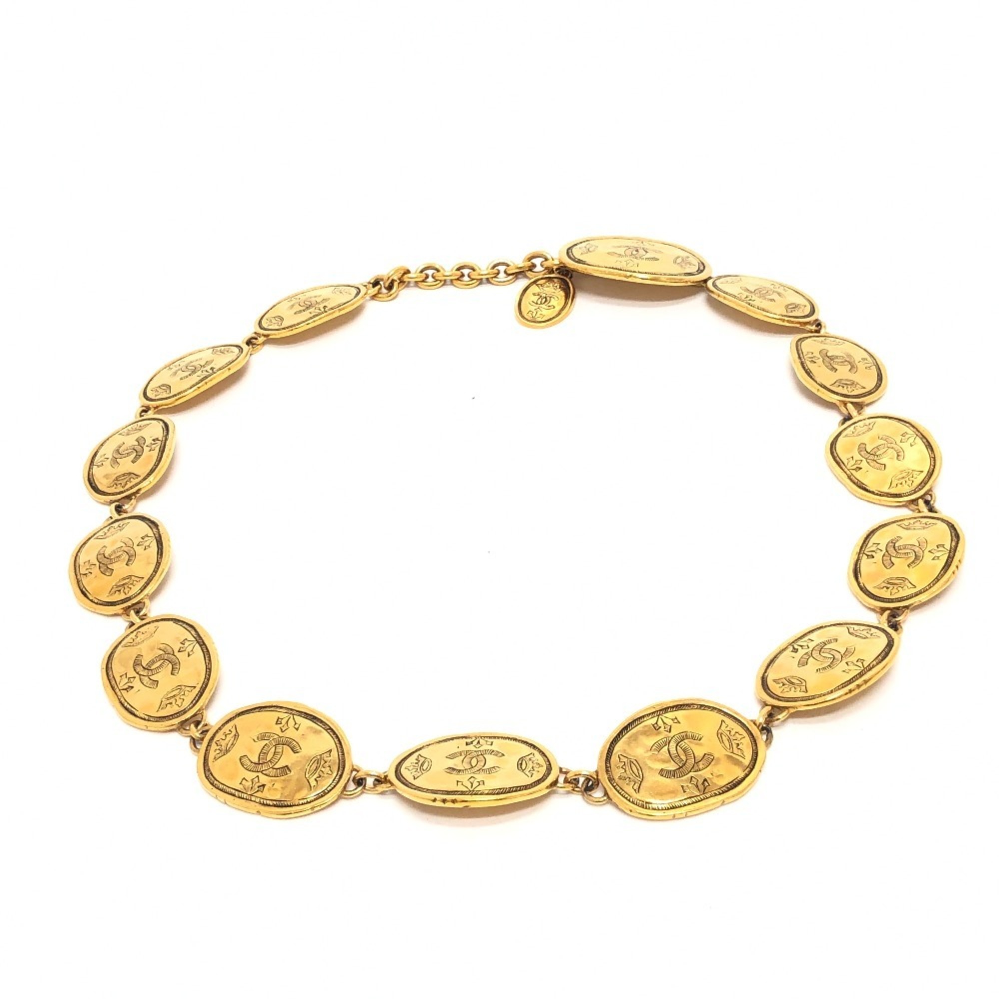 CHANEL Chanel 2.6 Coco Mark Medal Chain Belt Metal Ladies Gold