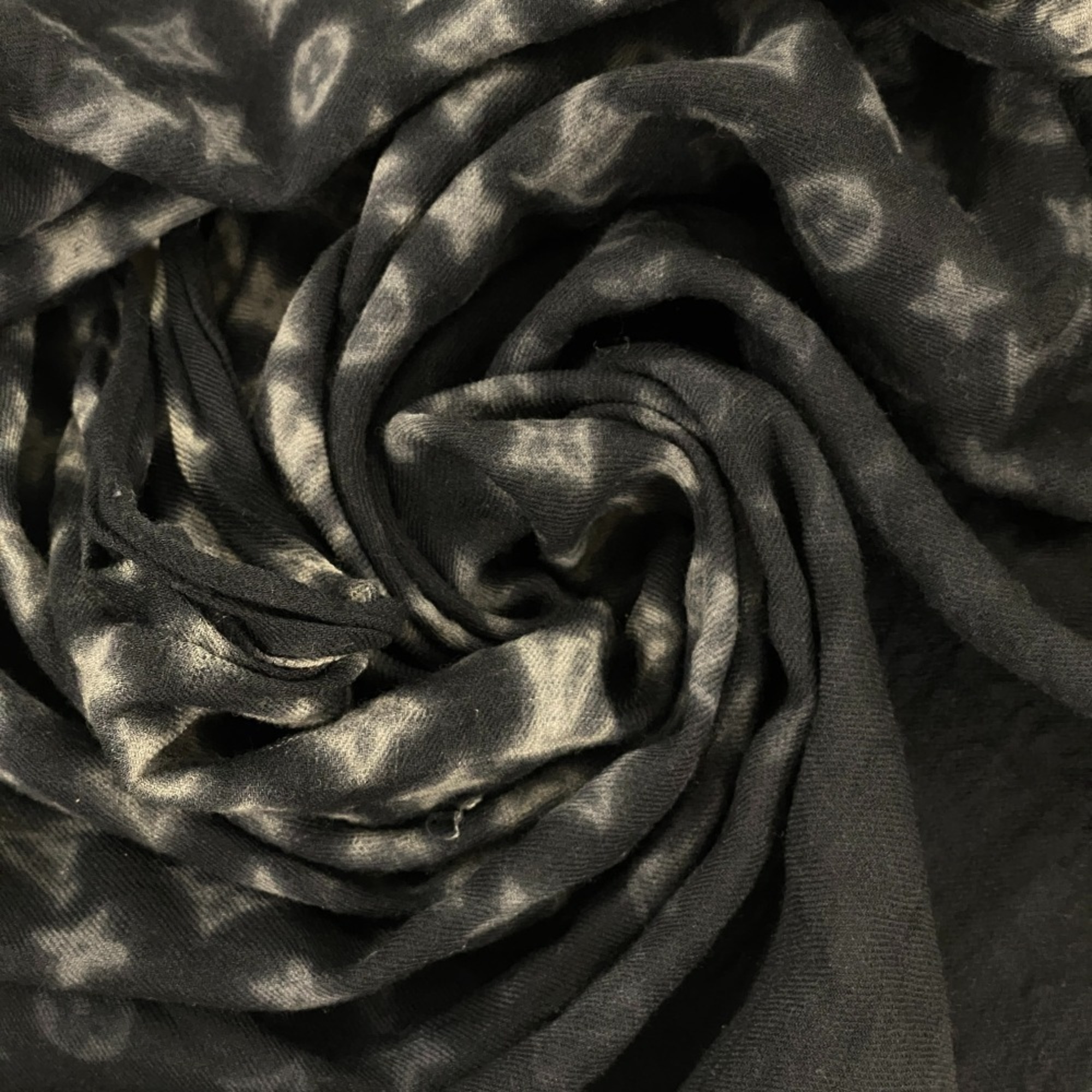 LOUIS VUITTON M73743 Etoile Monogram Eclipse Blurry Cashmere Stole Black Women’s