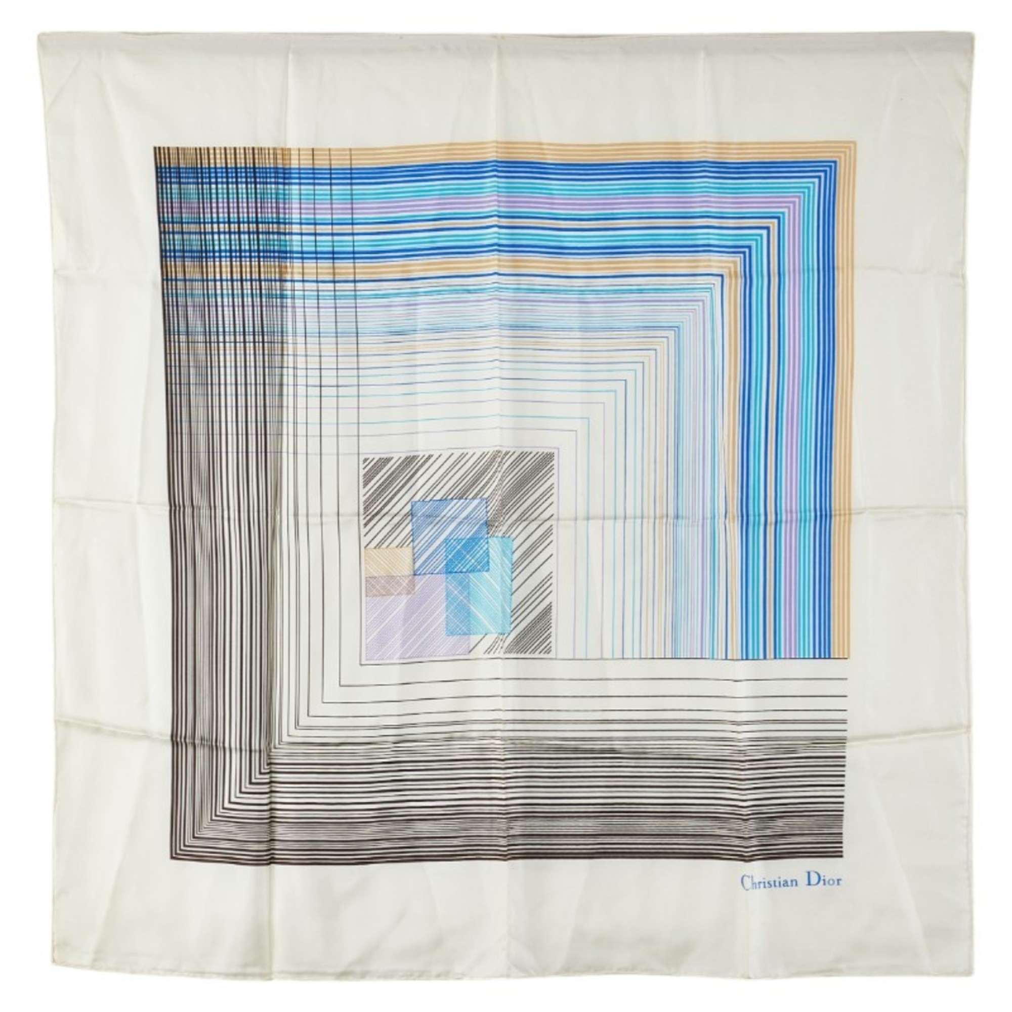 Christian Dior Dior Scarf Muffler Ivory Multicolor Silk Women’s