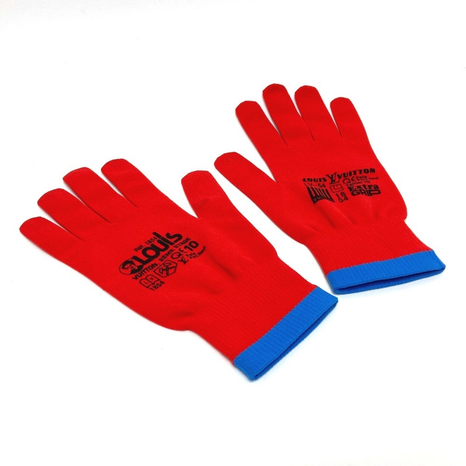 LOUIS VUITTON MP2336 Gon RGB Gloves, Men’s Nylon, Red, Like New