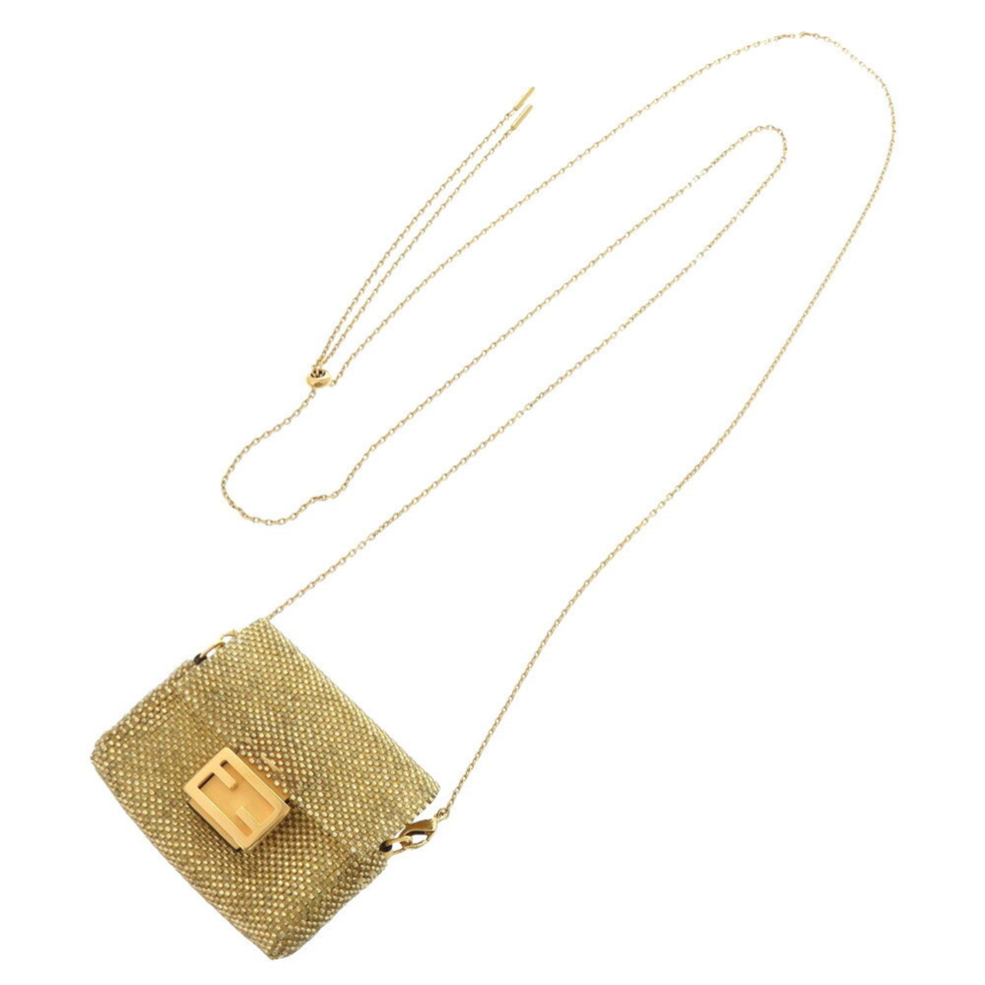 Fendi Pico Bucket AirPods Case Airpods Earphone Shoulder Bag Beads Gold 2052 FENDI