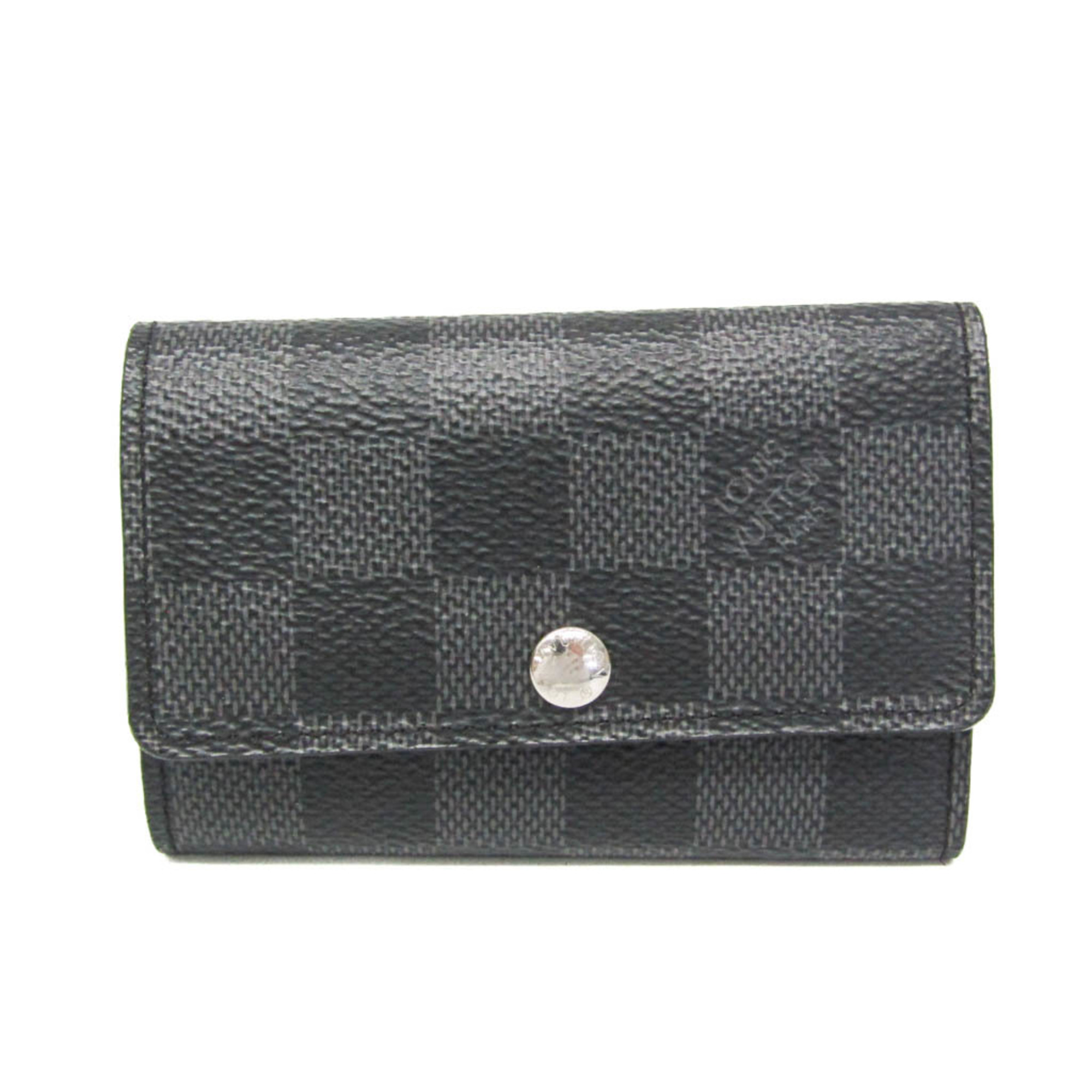 Louis Vuitton Damier Graphite Multicles 6 N62662 Men,Women Damier Graphite Key Case Damier Graphite