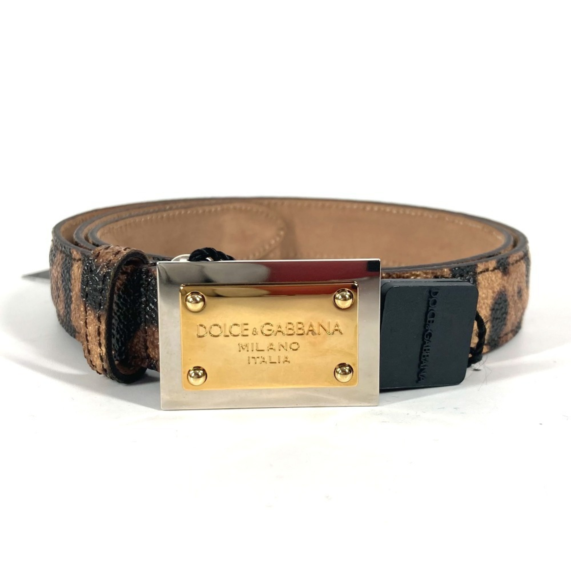 Dolce & Gabbana DOLCE&GABBANA Leopard print belt for women, brown