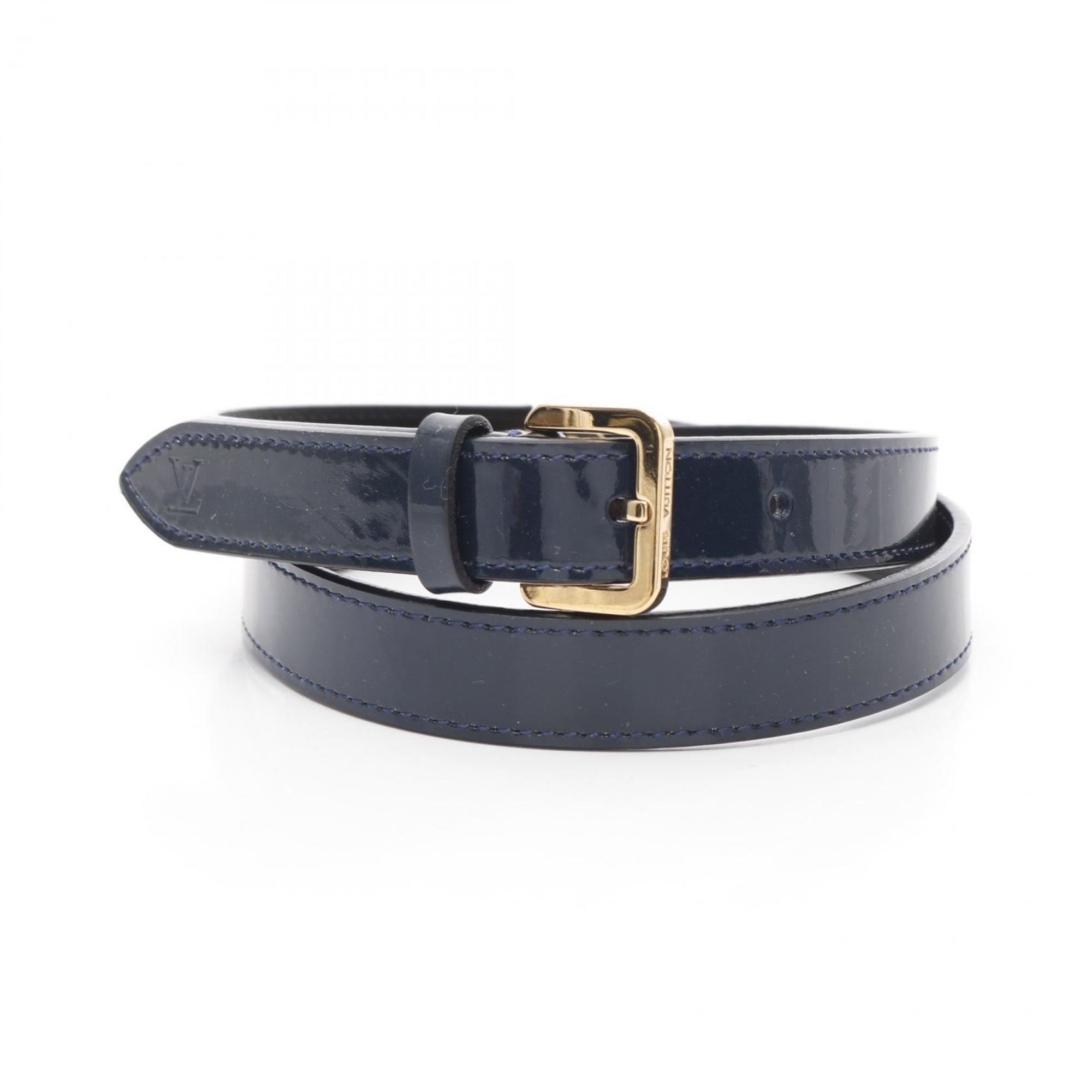 LOUIS VUITTON Belt Clothing Patent Leather Women’s Navy M9799
