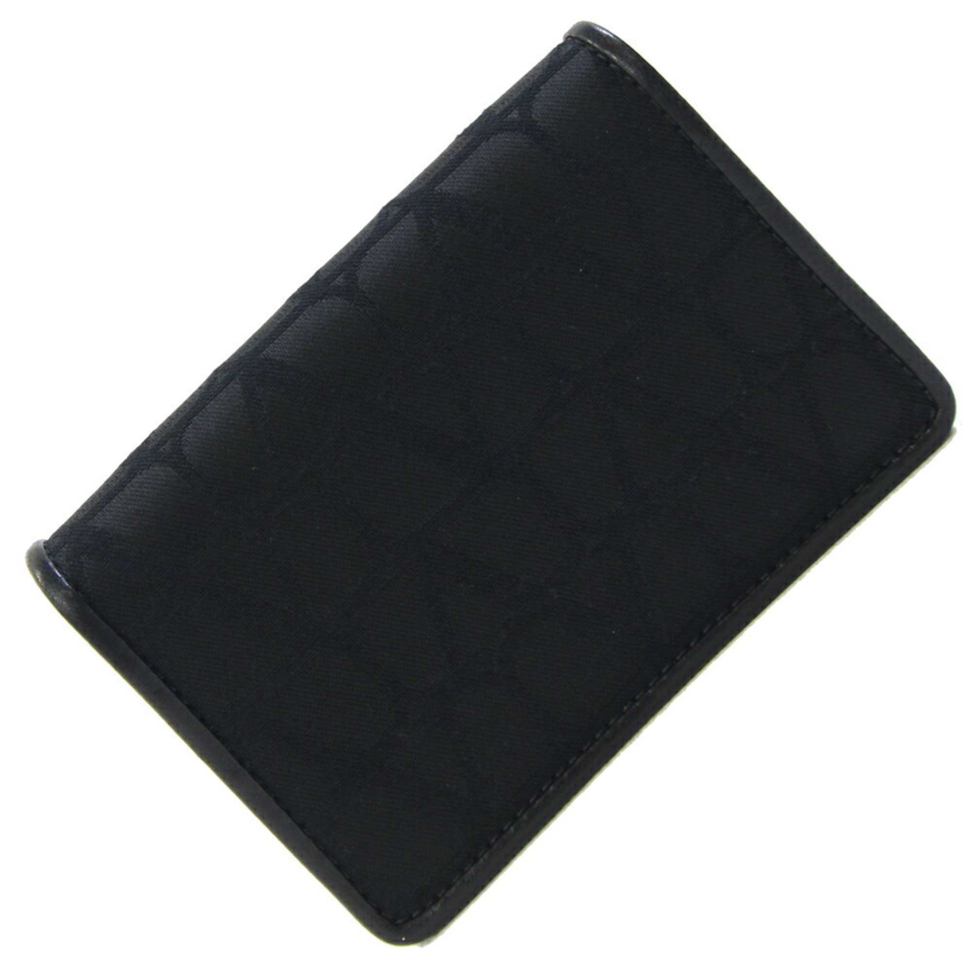 Valentino Business Card Holder 5Y2P0U14LJY Black Canvas Leather Men’s VALENTINO