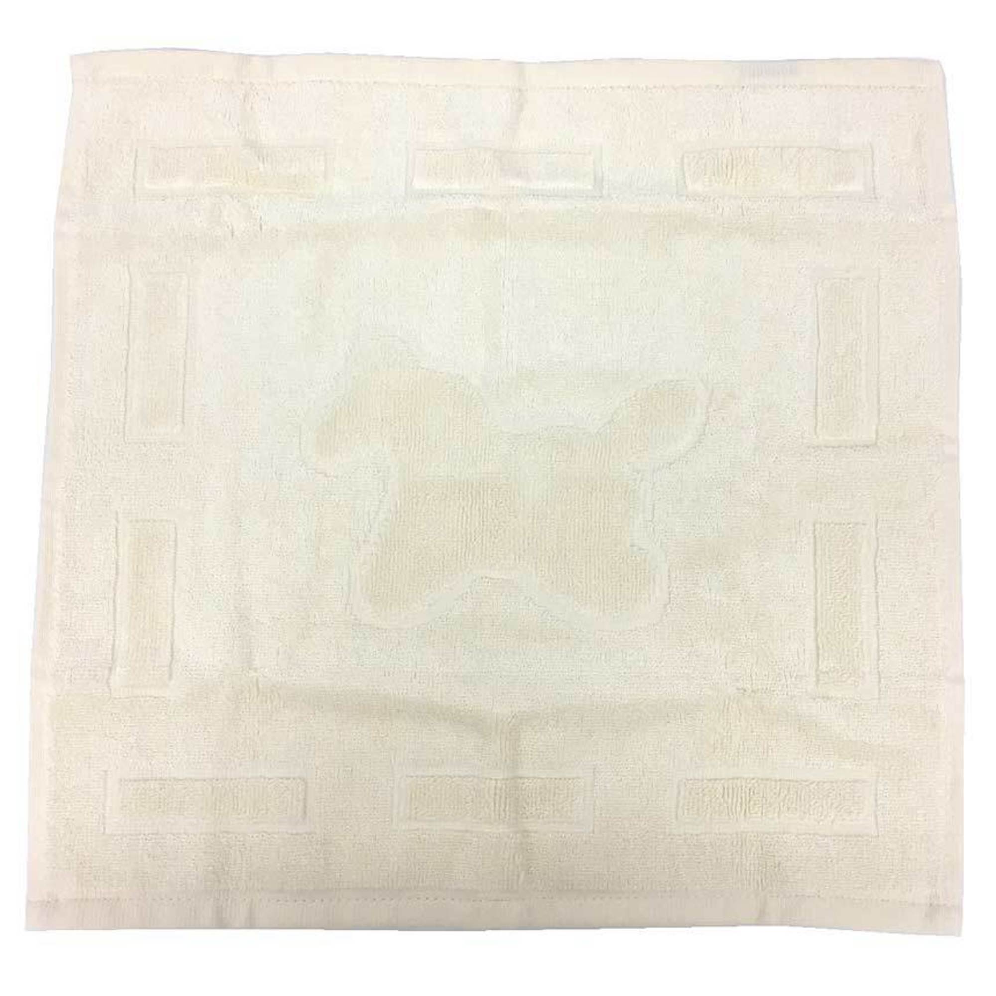 HERMES CARRE DADA Hand Towel, 30x30cm, Baby Ivory, Horse Print, Handkerchief, Unused