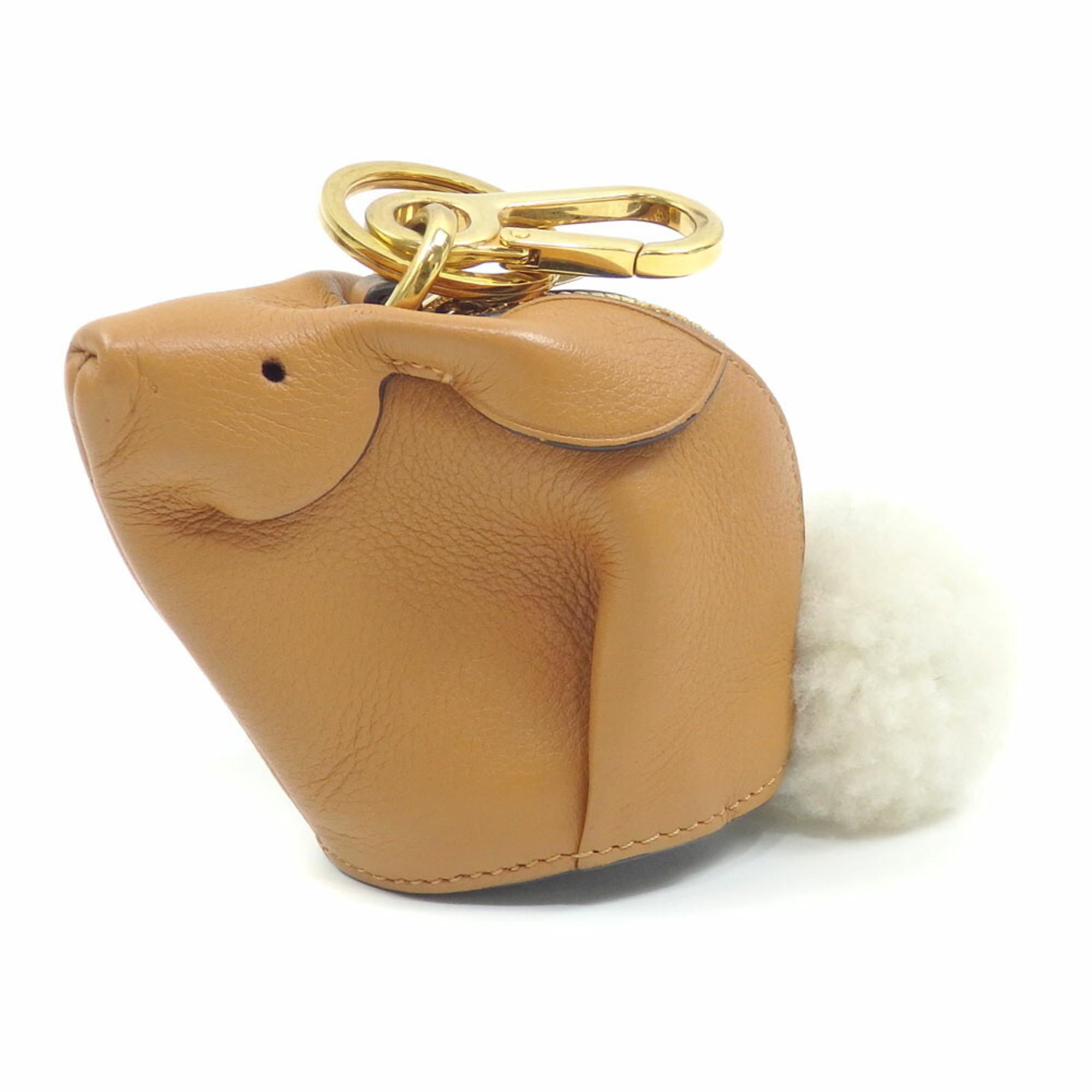 Loewe Bag Charm Bunny Women’s Brown Leather Rabbit Keychain Key Ring