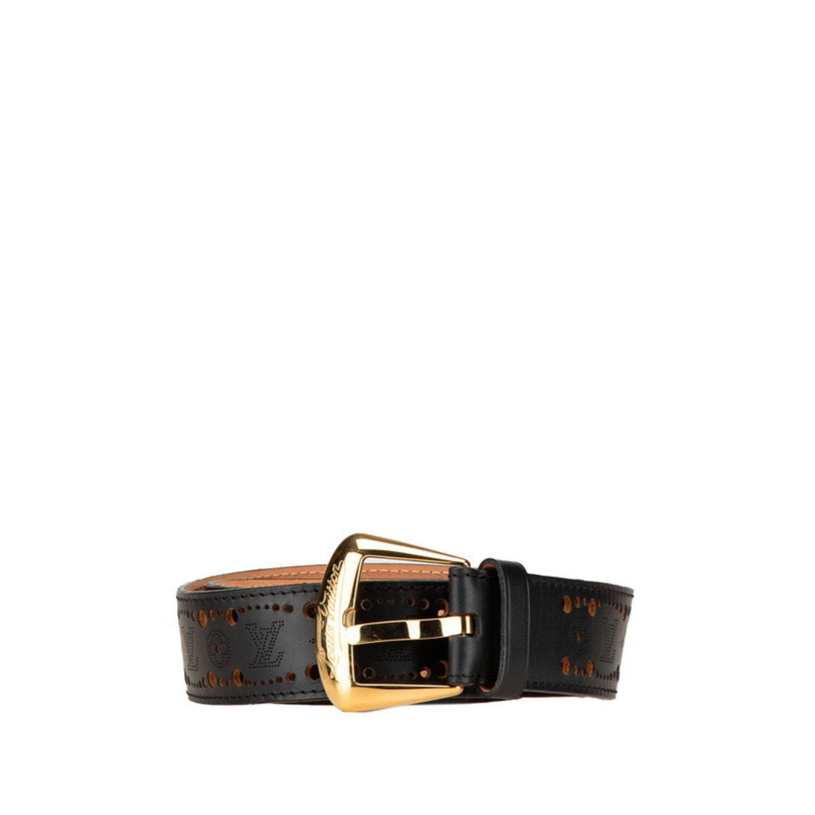 Louis Vuitton Nomad Monogram Santur Phoenix Punching Belt Size: 90/36 M9679 Noir Black Leather Women’s LOUIS VUITTON