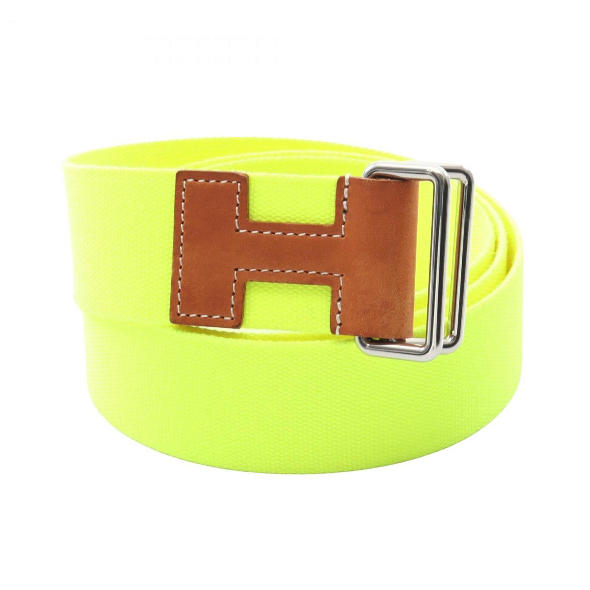 Hermes HermÃ¨s Nomad 40 Belt, Canvas and Leather, Women’s, Green Brown
