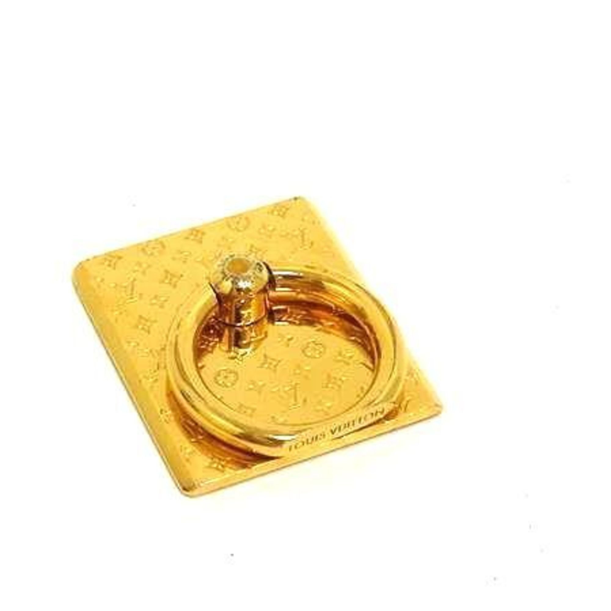 LOUIS VUITTON Louis Vuitton Smartphone Ring Support Telephone Nanogram M64868 Gold Metal Men’s and Women’s