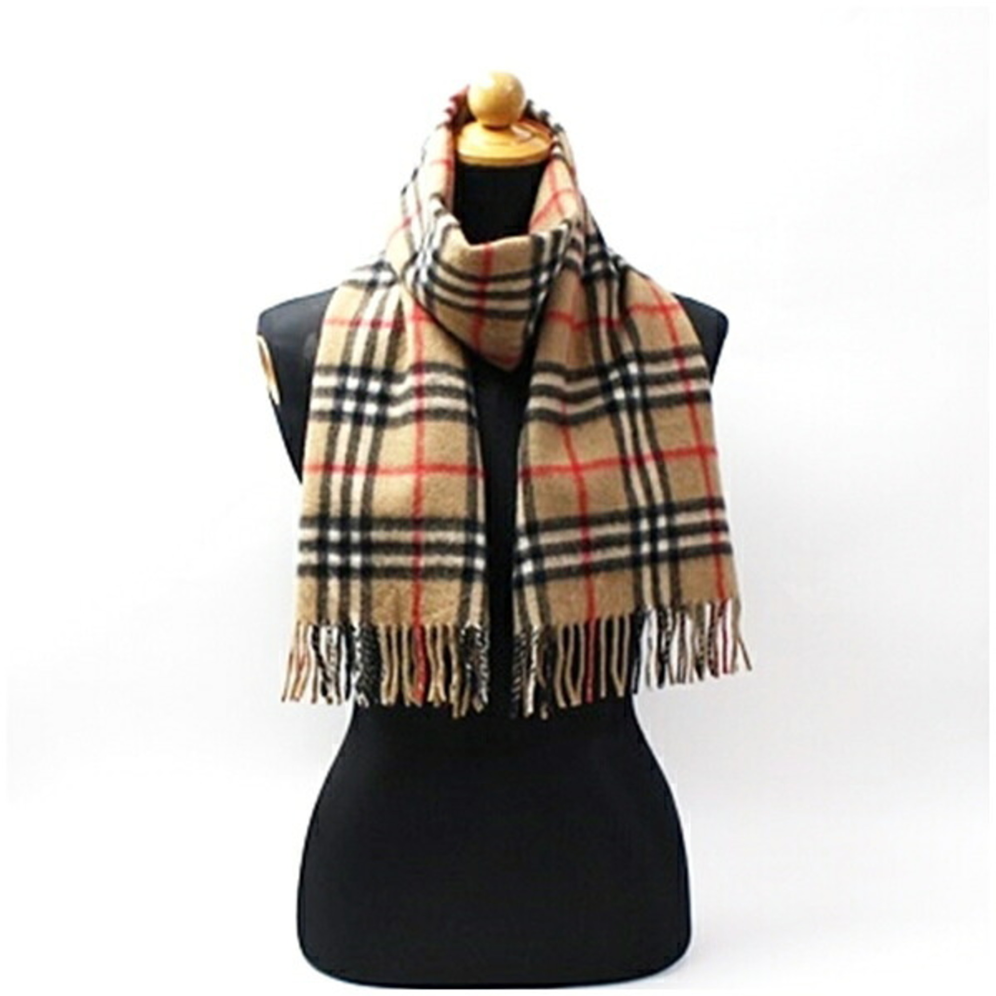 Burberry Cashmere Scarf, Camel x Check, 148 32 cm, Burberry, Men’s & Women’s