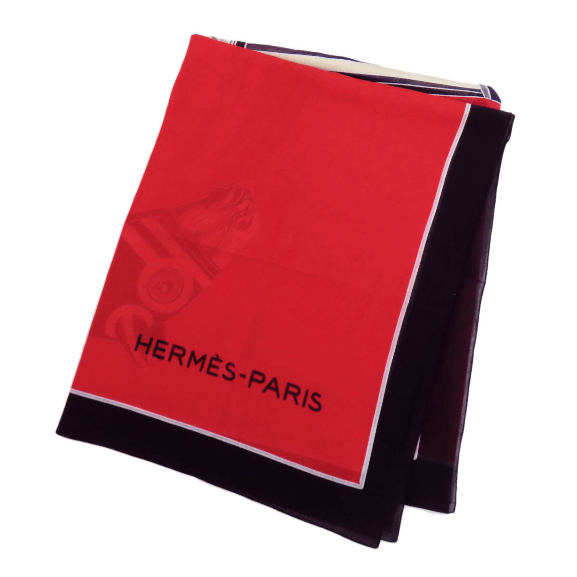 Hermes Horse Pattern Stole Cotton Women’s HERMES