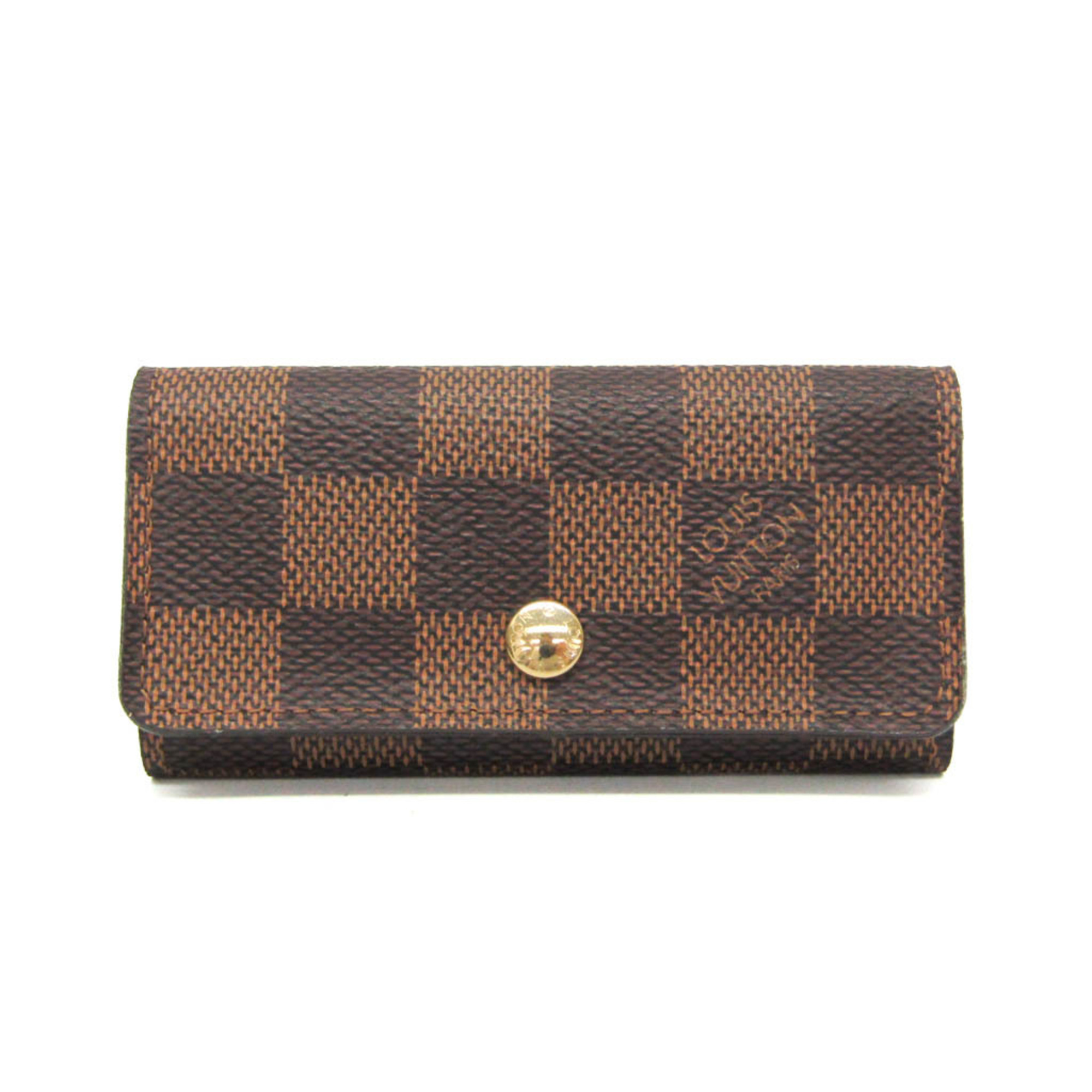Louis Vuitton Damier 4 Key Holder N62631 Men,Women Damier Canvas Key Case Brown