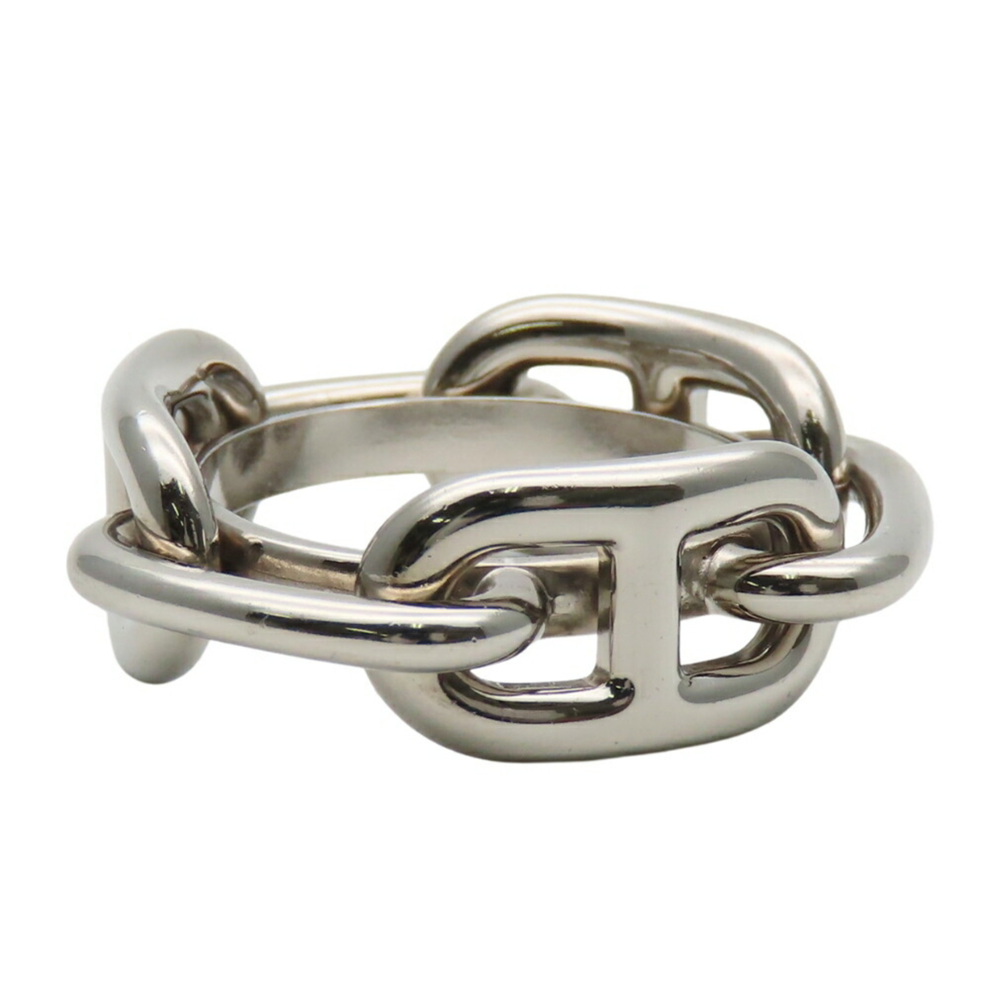 HermÃ¨s Scarf Ring Chaine d’Ancre BIJOUTERIE FANTAISIE Metal Silver Plated Women’s HERMES