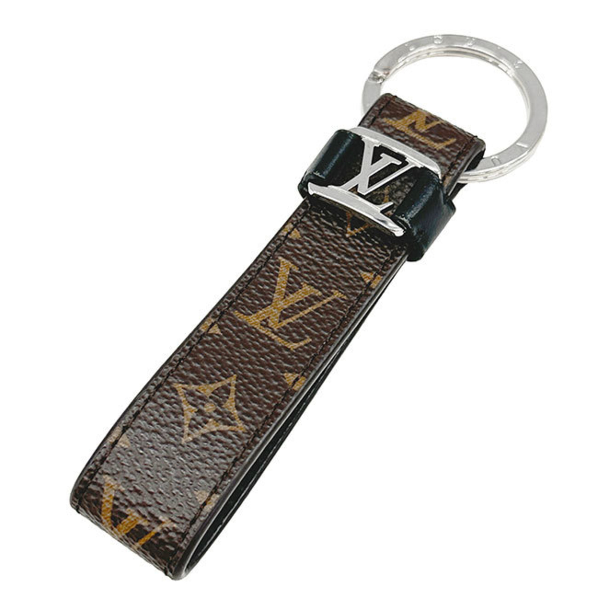 Louis Vuitton LOUIS VUITTON Keychain for Men Monogram Canvas LV Dragonne Brown M62709 Keyring