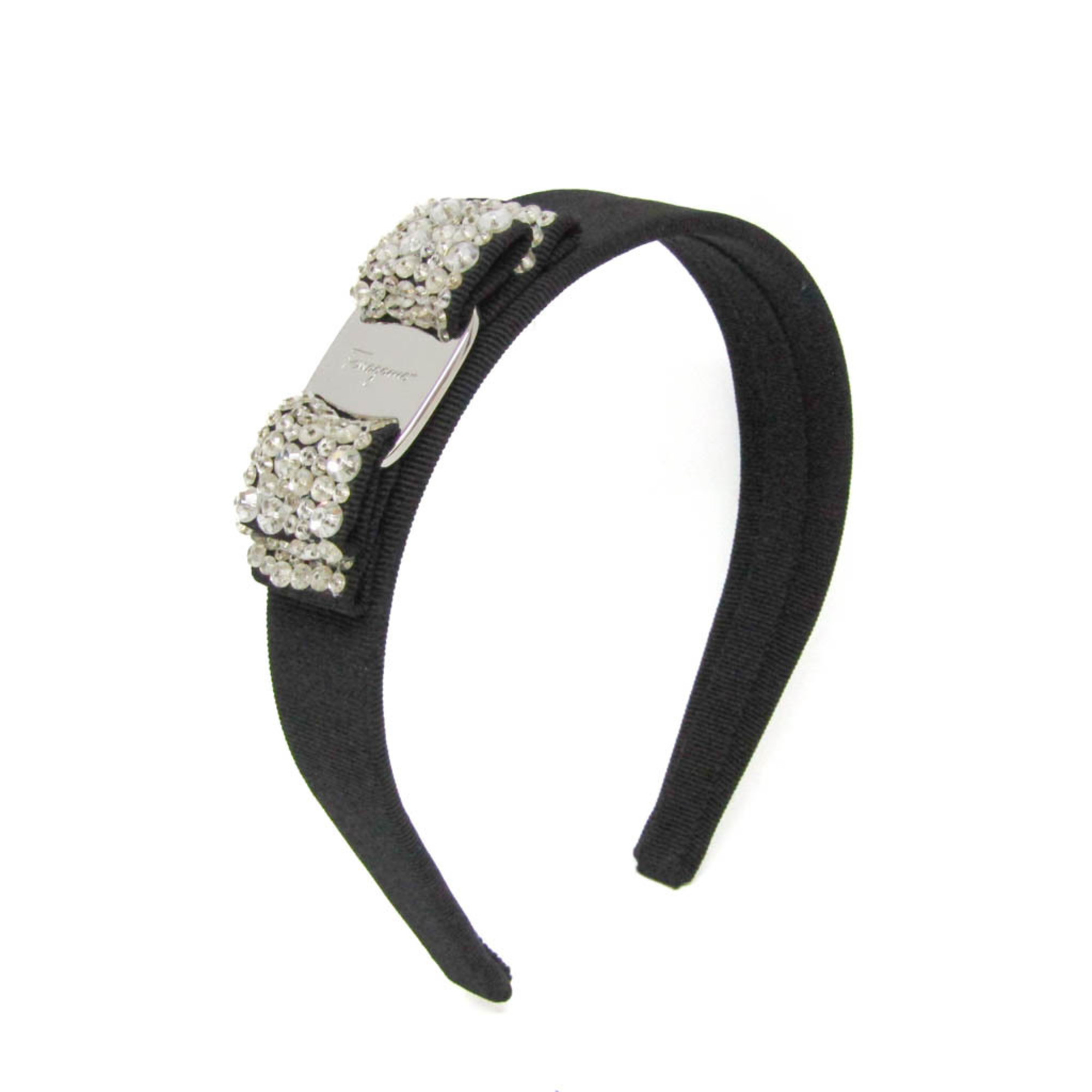 Salvatore Ferragamo Vara Cotton,Metal Women’s Alice Band Black