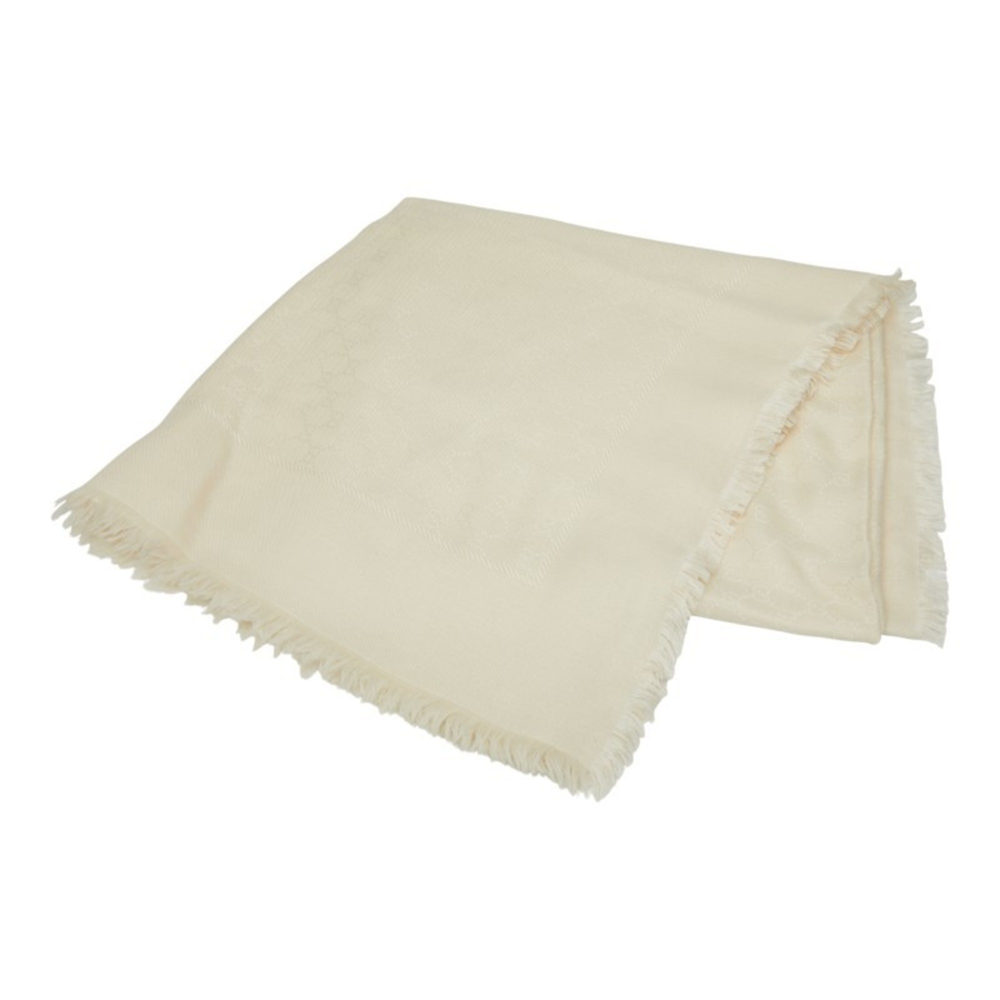 Gucci GG scarf, white wool, women’s