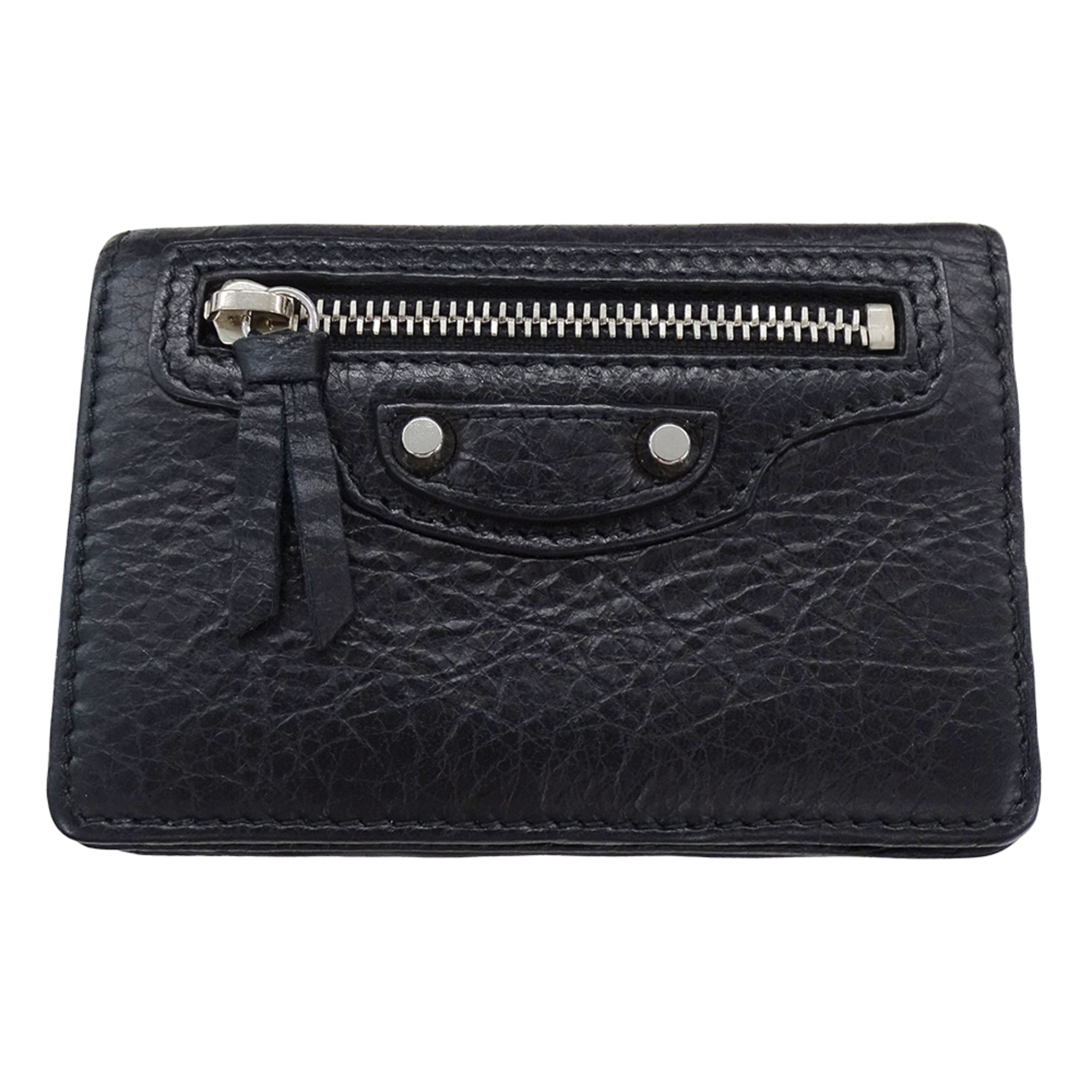 Balenciaga BALENCIAGA Card Case for Men and Women, Classic Leather Bifold Business Case, Size 477453, Compact