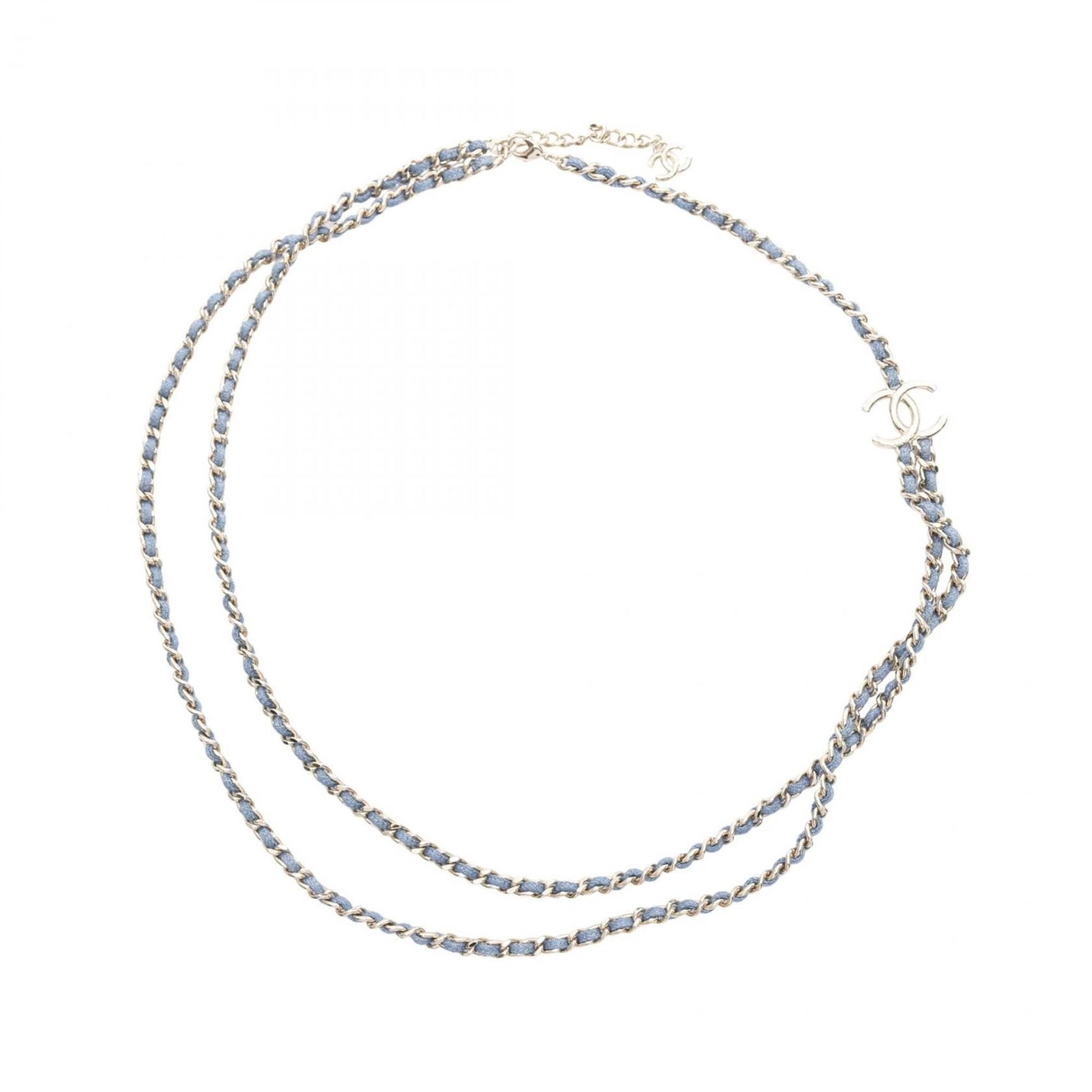 Chanel Coco Mark Belt, Denim GP, Women’s, Blue