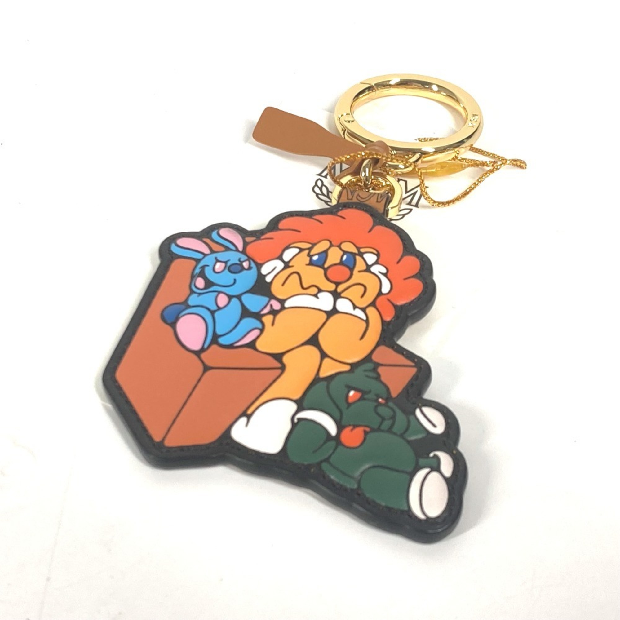 MCM SAMBYPEN collaboration Sam By Pen Rabbit Animal Bag Charm Keychain Leather Men’s Brown