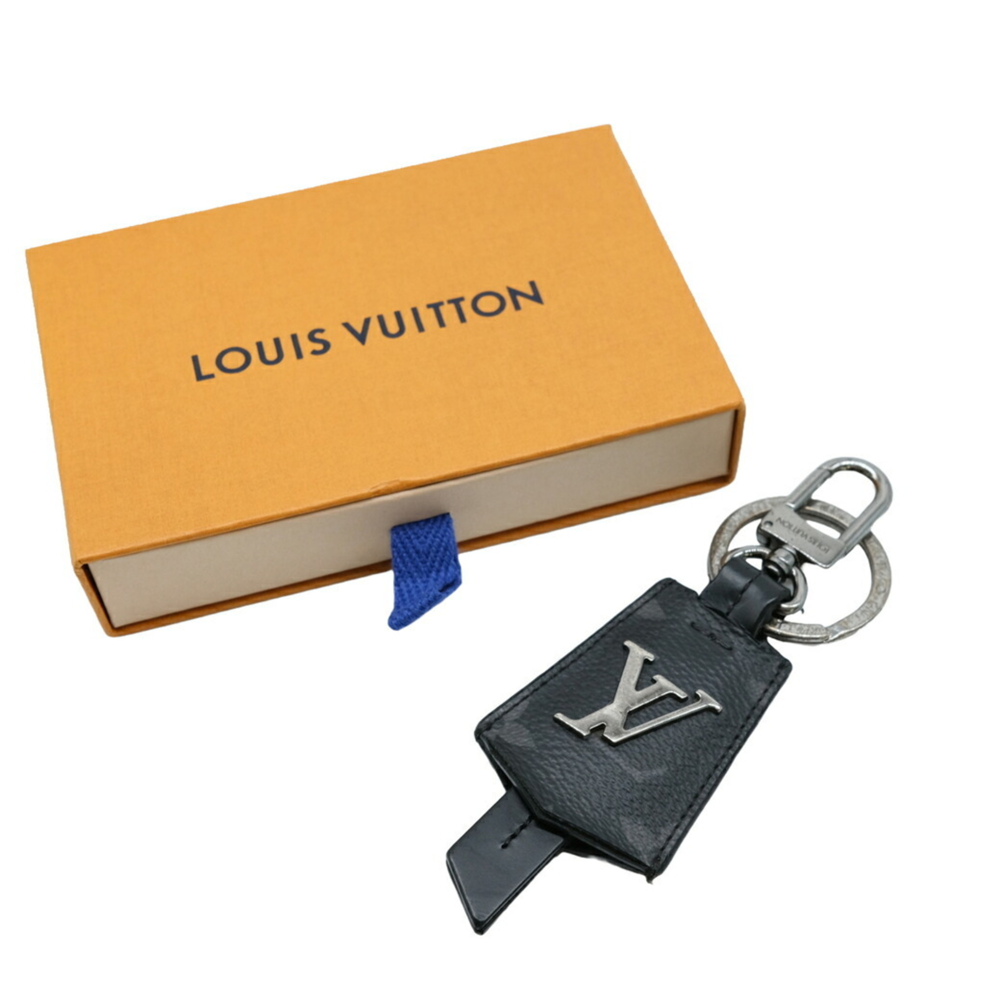 LOUIS VUITTON Louis Vuitton Monogram Eclipse Porte-Cle Cloche Cle Bag Charm Keychain Men’s Black M63620