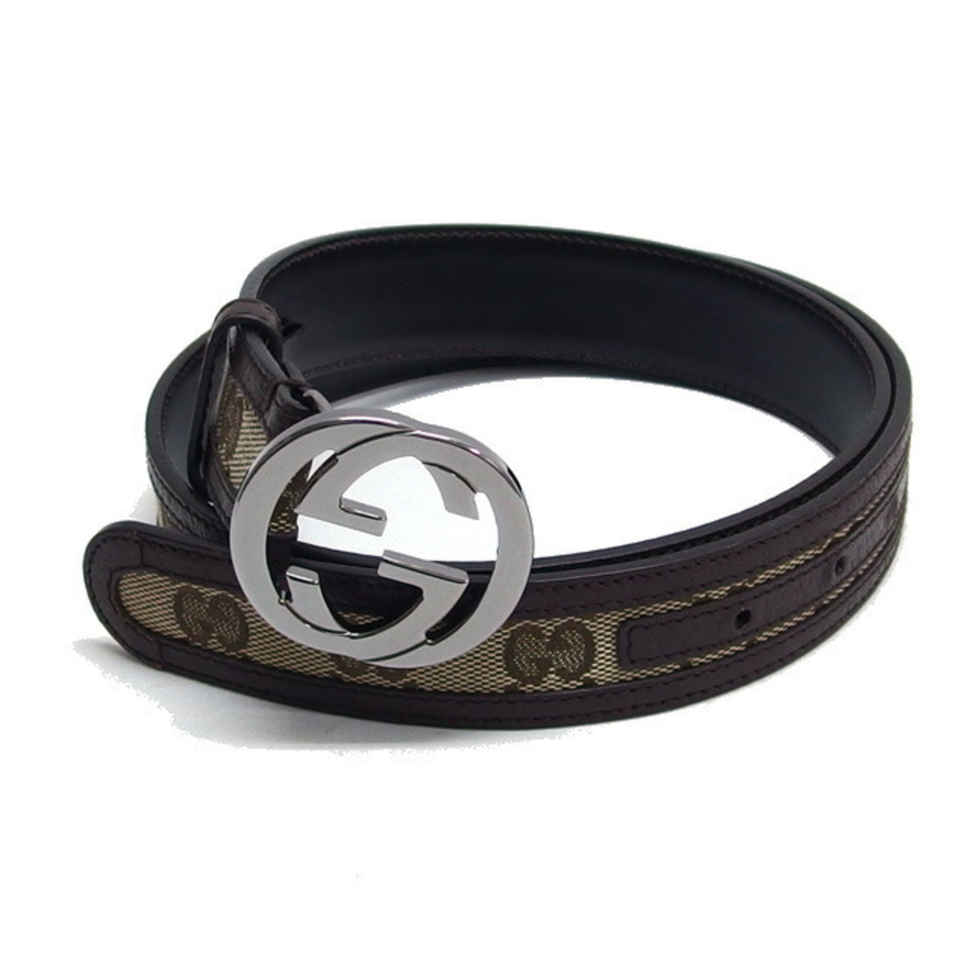 Gucci Women’s Belt Interlocking G Buckle GG Pattern 114874
