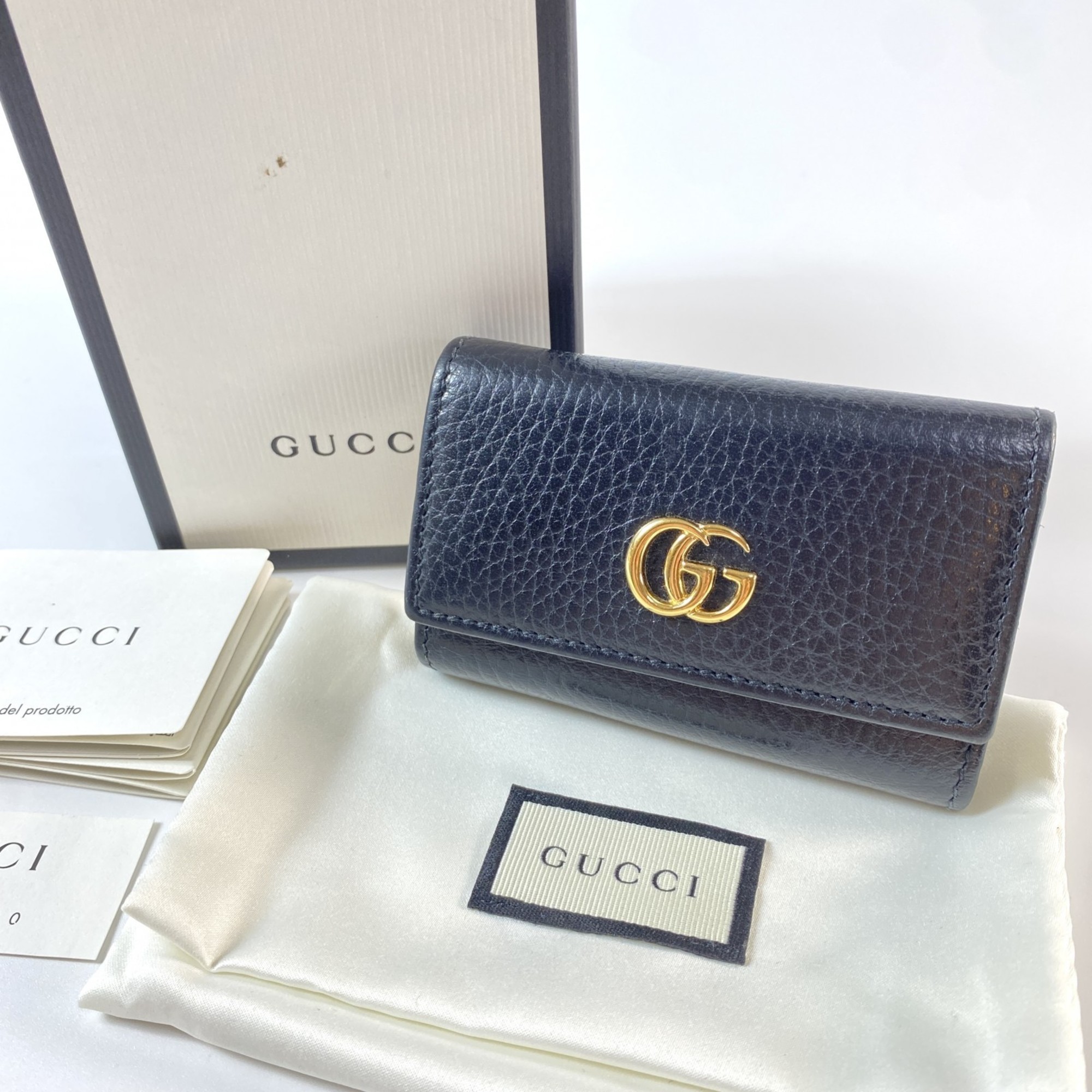 Gucci Women’s GG Marmont Leather Key Case with 6 Rings