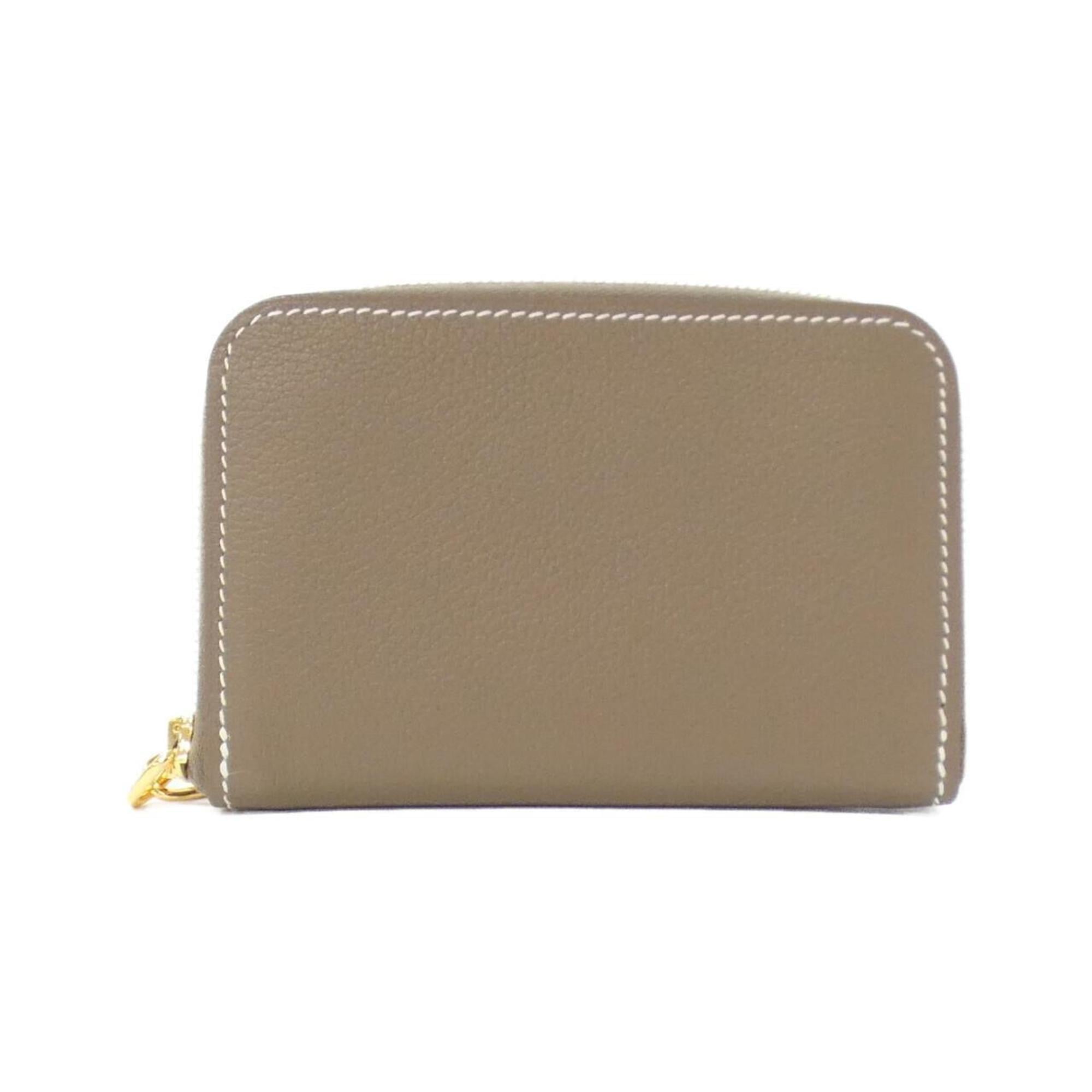 Hermes HermÃ¨s Zip En Go Chaine d’Ancre 084208CC Business Card Case