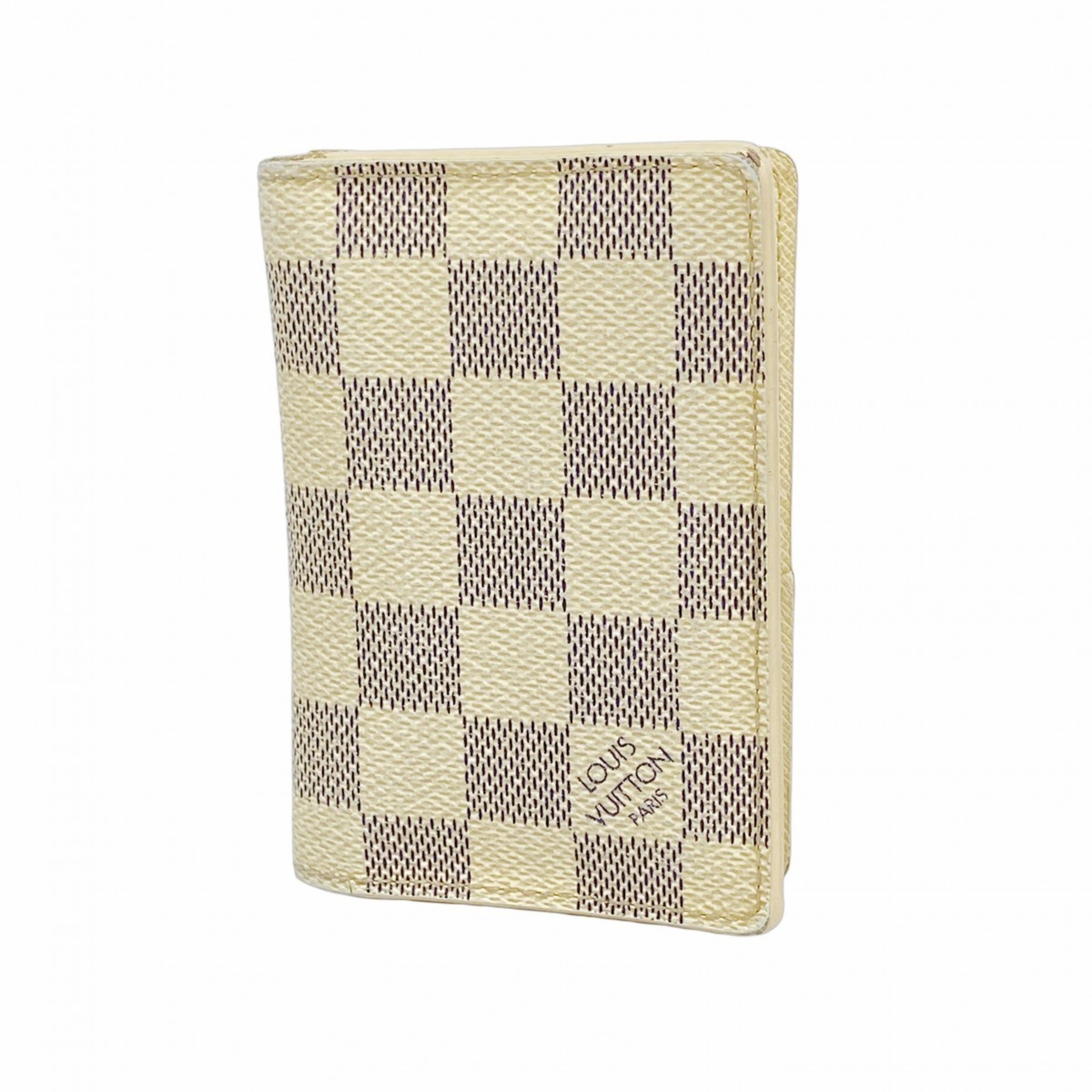 Louis Vuitton Damier Azur Organizer Card Case N63144 White Women’s P1858585
