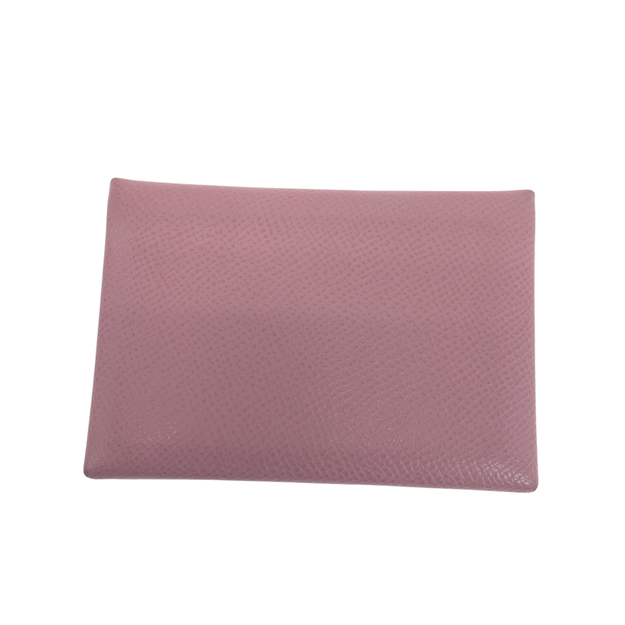 HERMES Hermes Calvi Duo Mauve Sylvestre Pink Silver Hardware Epsom Wallet/Coin Case Compact Wallet Business Card Holder/Card Holder D Engraved Women’s