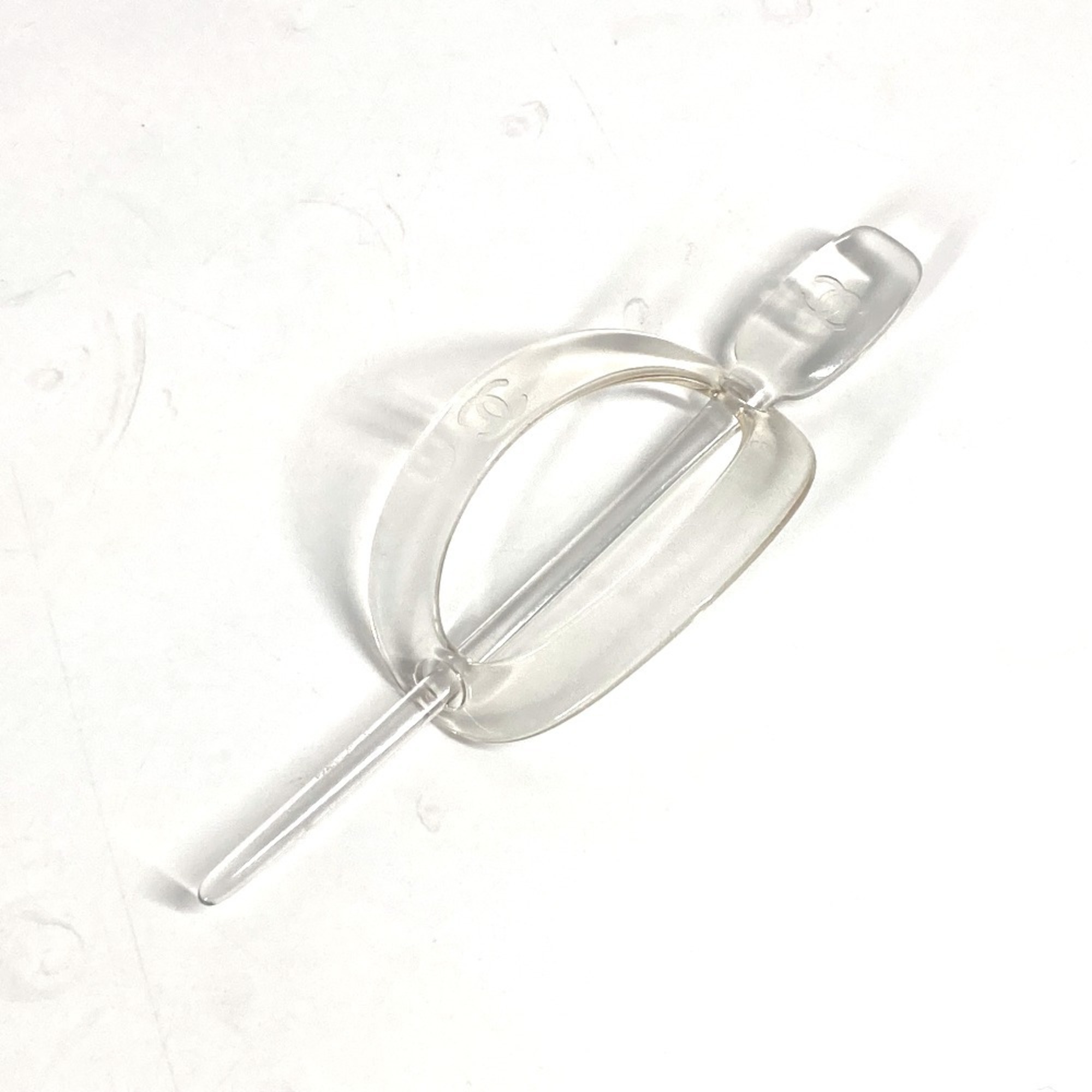 CHANEL Chanel Hair Pick CC Coco Mark Kanzashi Hairpin Plastic Women’s Clear