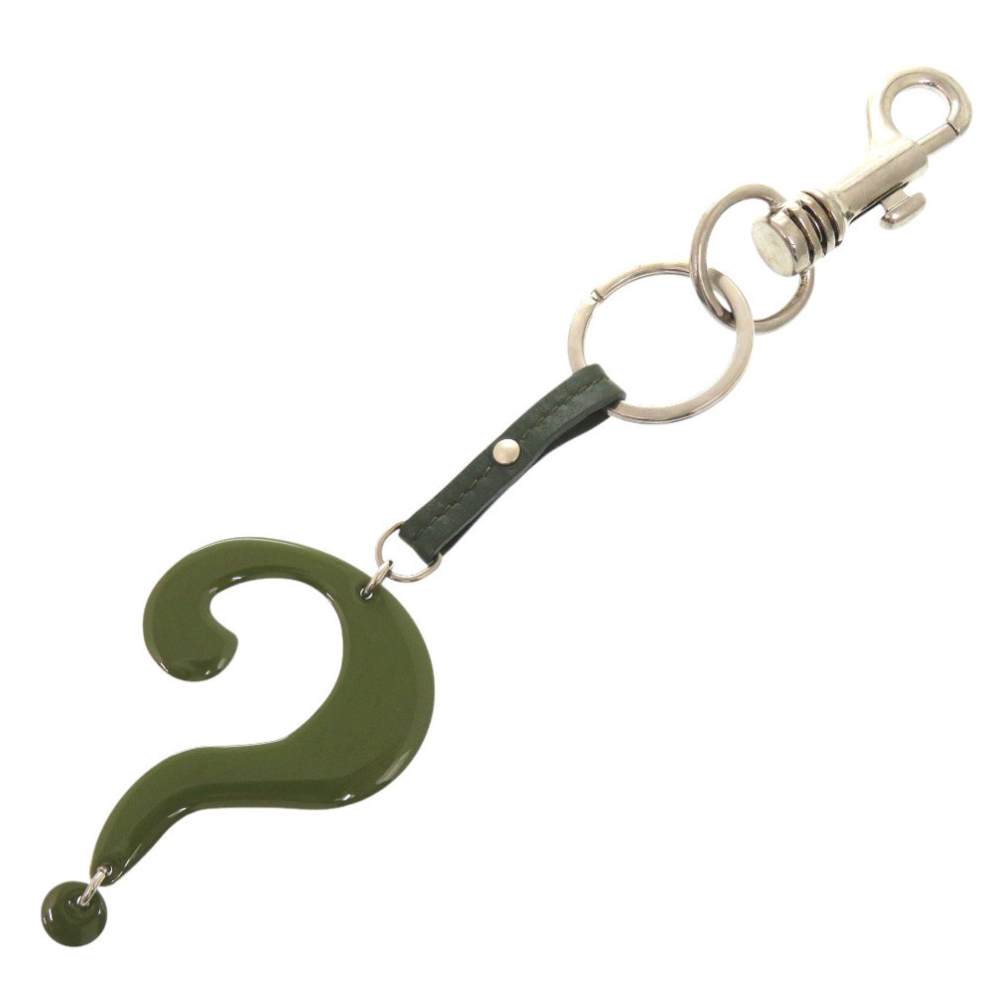ChloÃ© Chloe Key Ring Question Charm Keychain Metal/Metal Green 1875