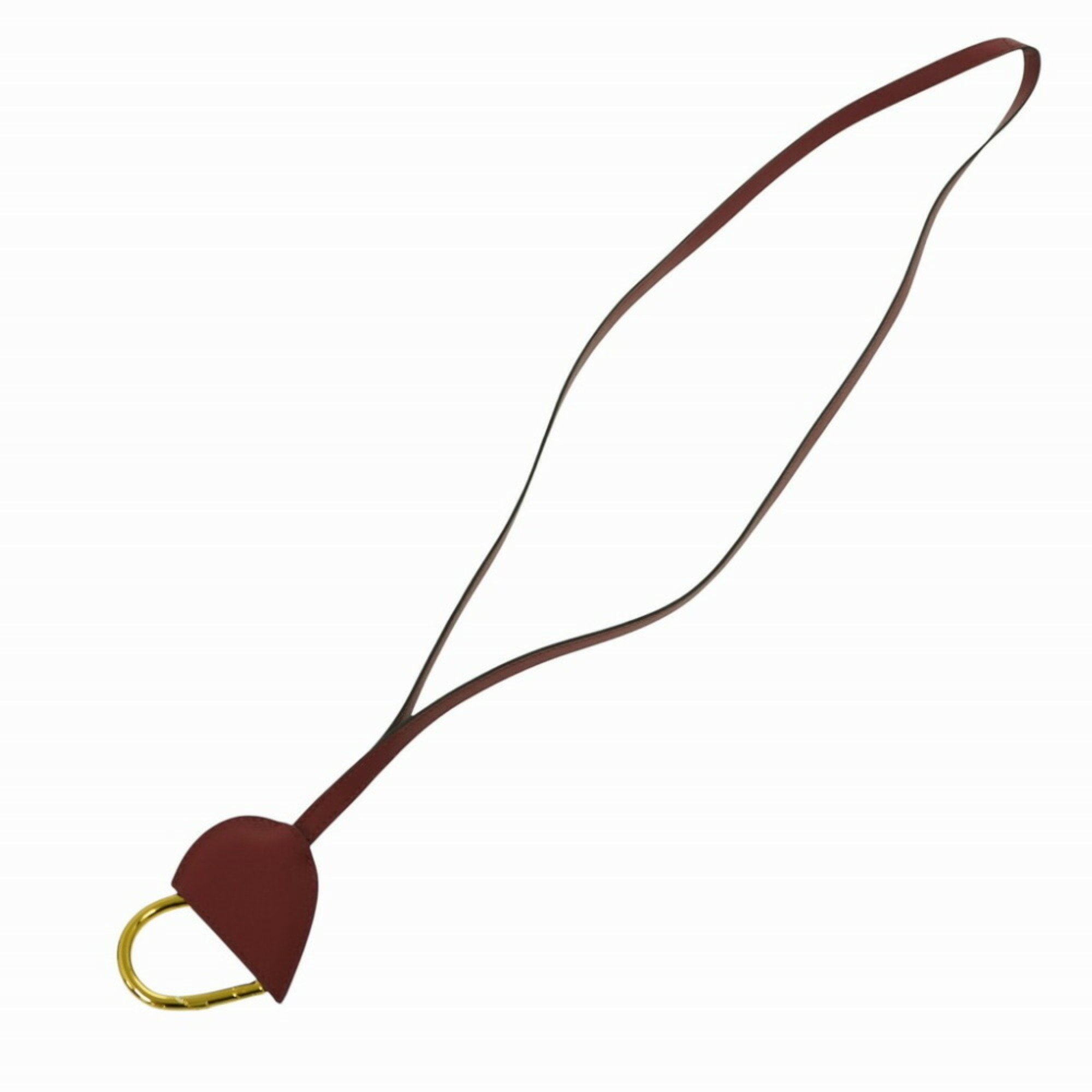 Hermes Au Coeur du Faubourg Swift Rouge Grenat Necklace Keychain 1623HERMES