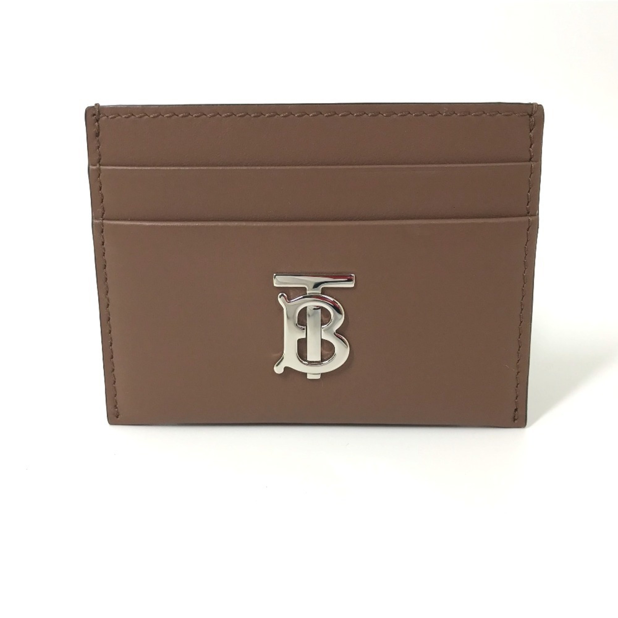 BURBERRY Burberry Business Card Holder Pass Case Leather Women’s Brown