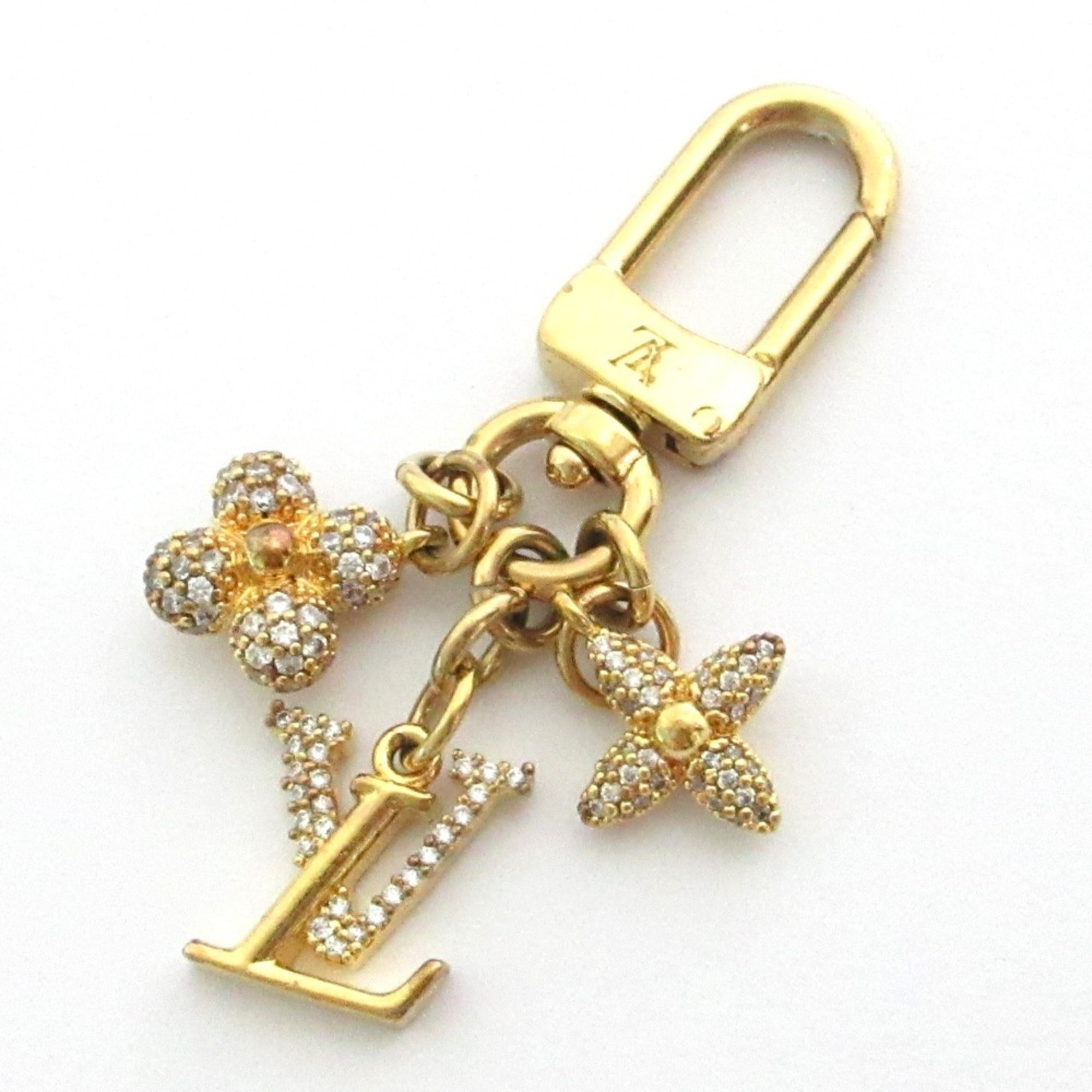 LOUIS VUITTON Louis Vuitton Micro Charm LV Iconic Keychain M01566 Gold Color Women’s